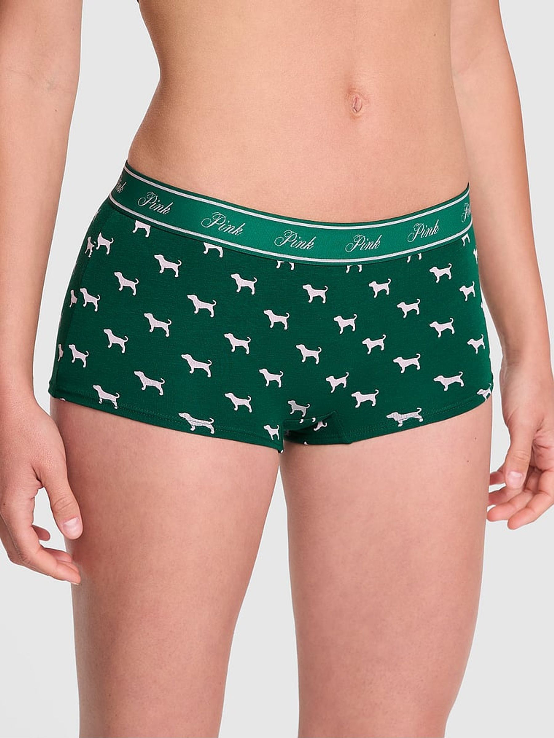 Jaguar Green Short Cotton Logo Boyshort Knickers (F51212) | €10.50