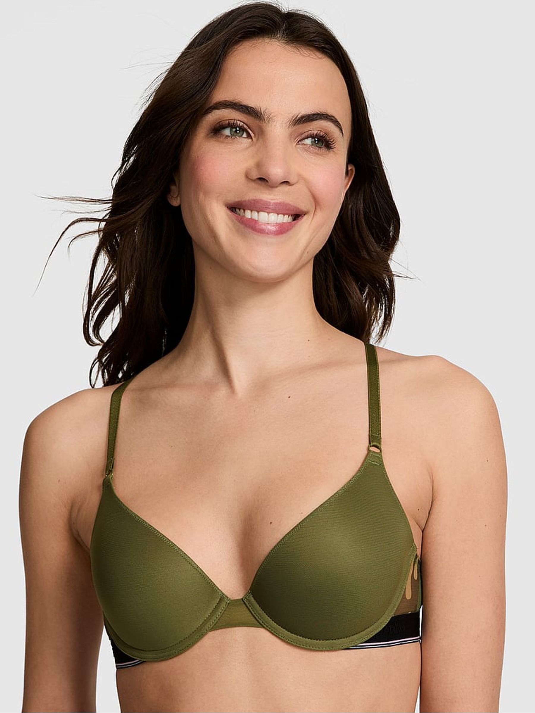 Olive Green Push Up Non Wired Push Up Bra (F53545) | €33