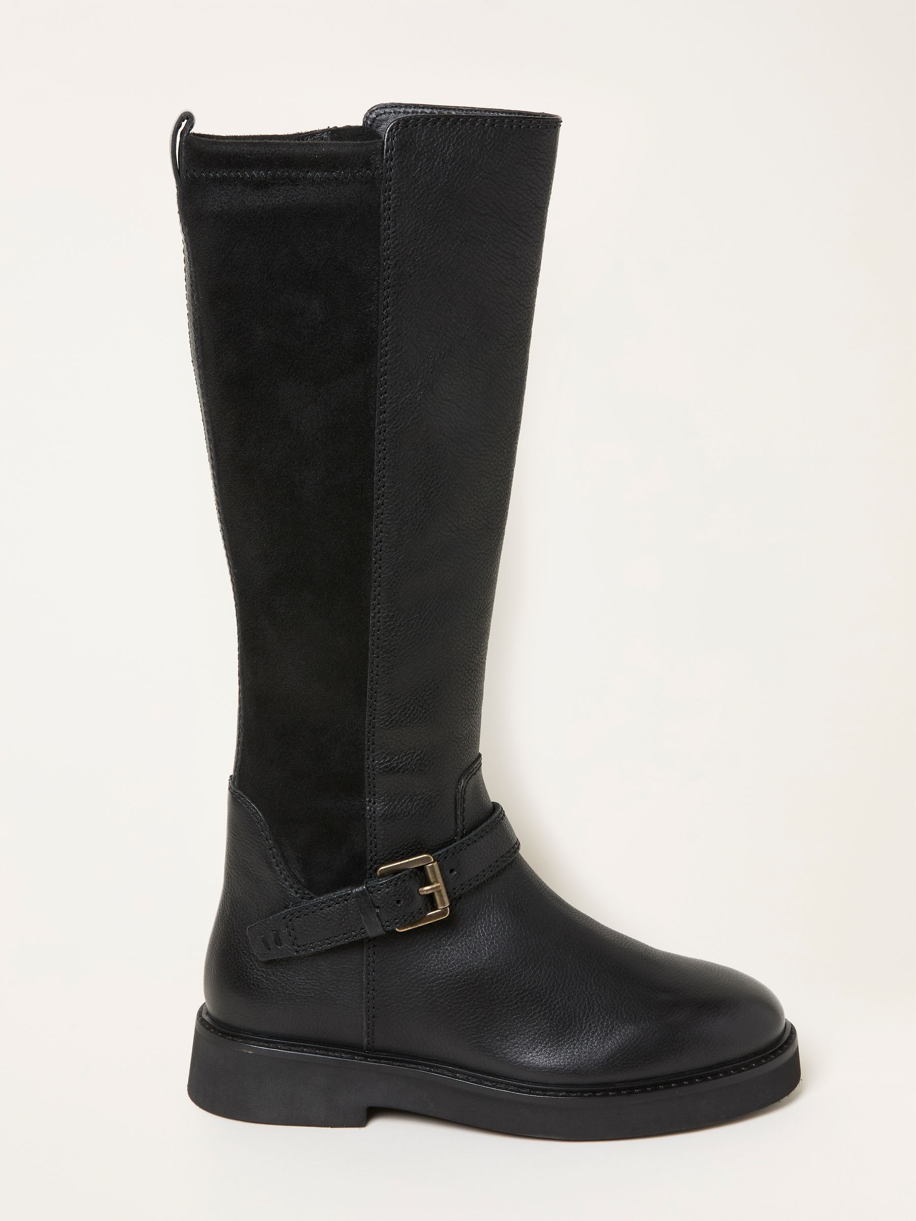 Black Knee High Riding Boot (F55977) | $216