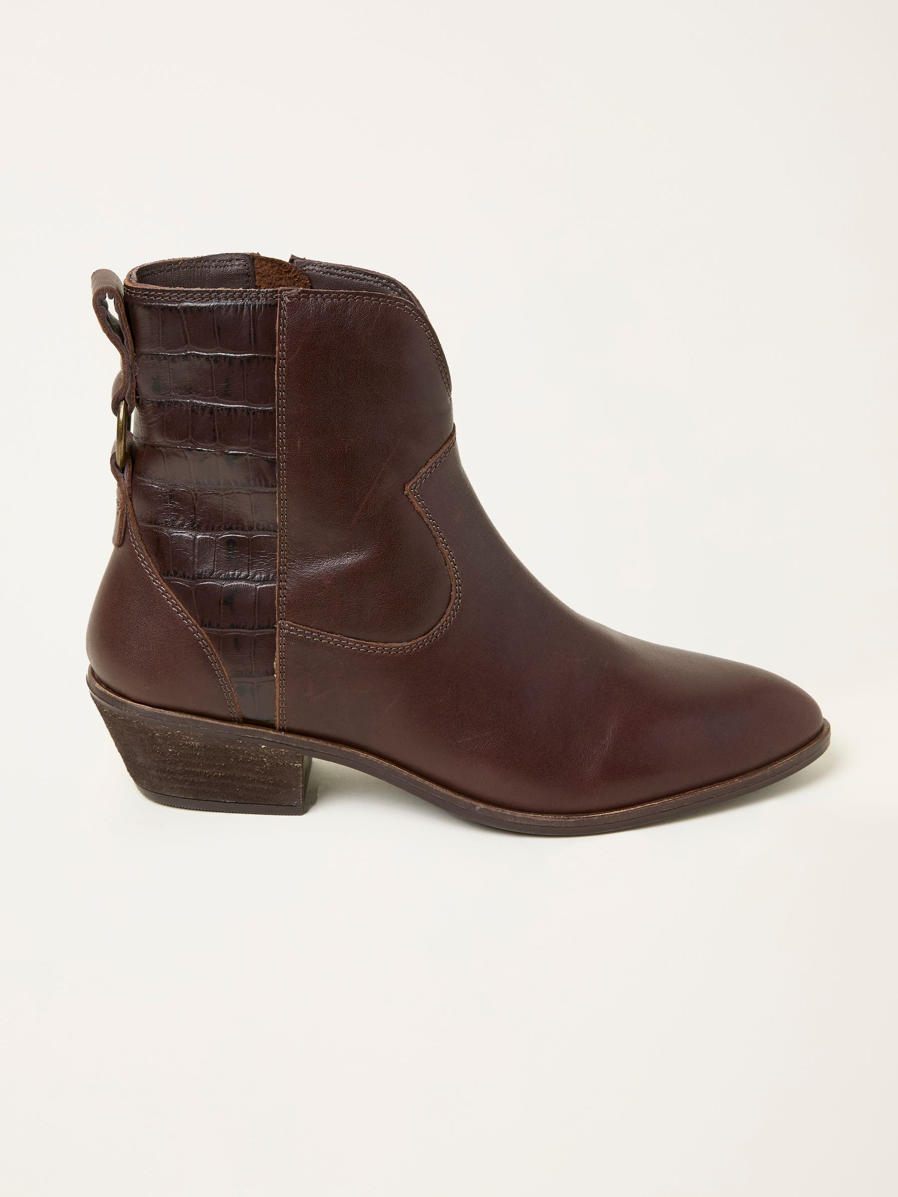 Chocolate Brown Croc Western Boot (F55980) | $164