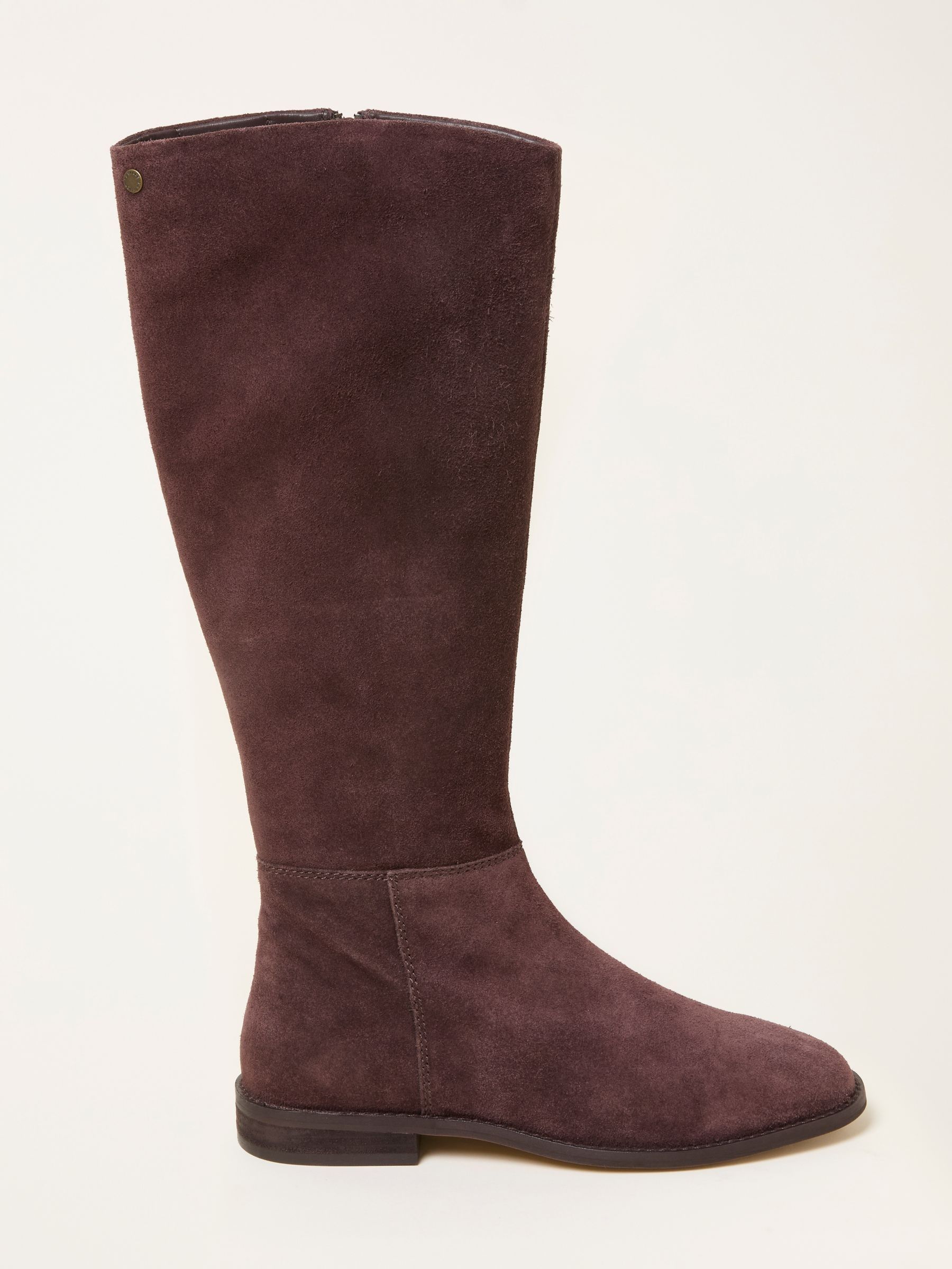 Chocolate Brown Knee High Suede Boot (F55991) | $216