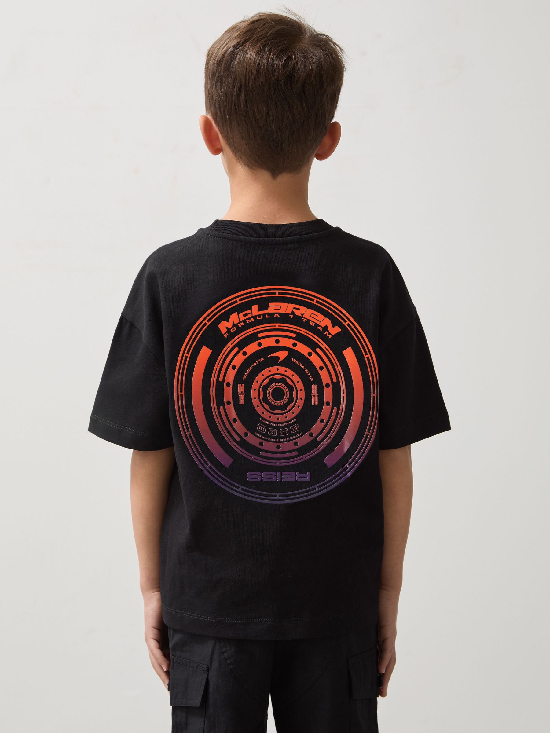 Unisex Fit McLaren F1 Team Tyre Oversized T-Shirt in Black (F56079) | 180 SAR