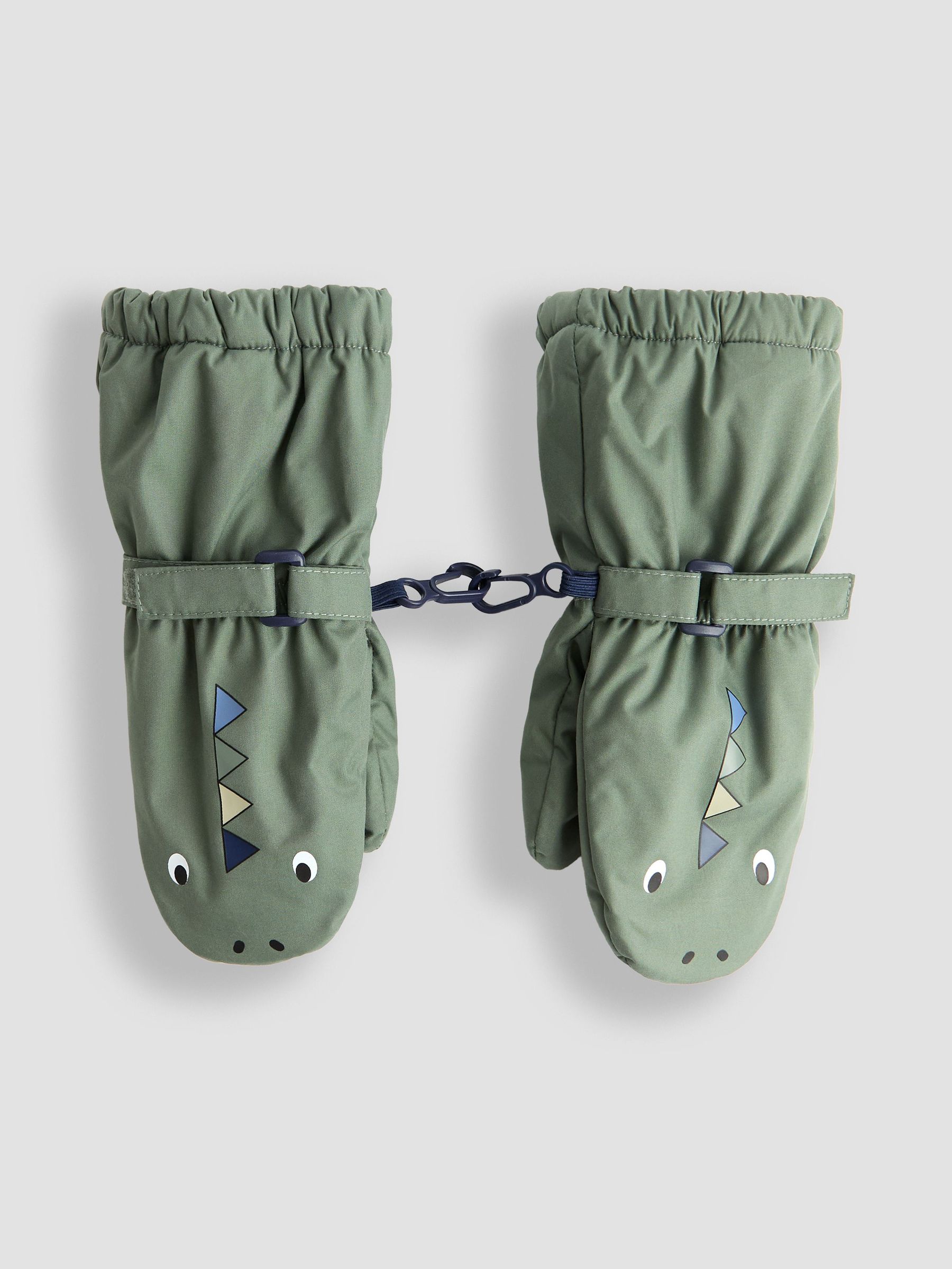 Green Dino Waterproof Fleece Lined Mittens (F56173) | $33