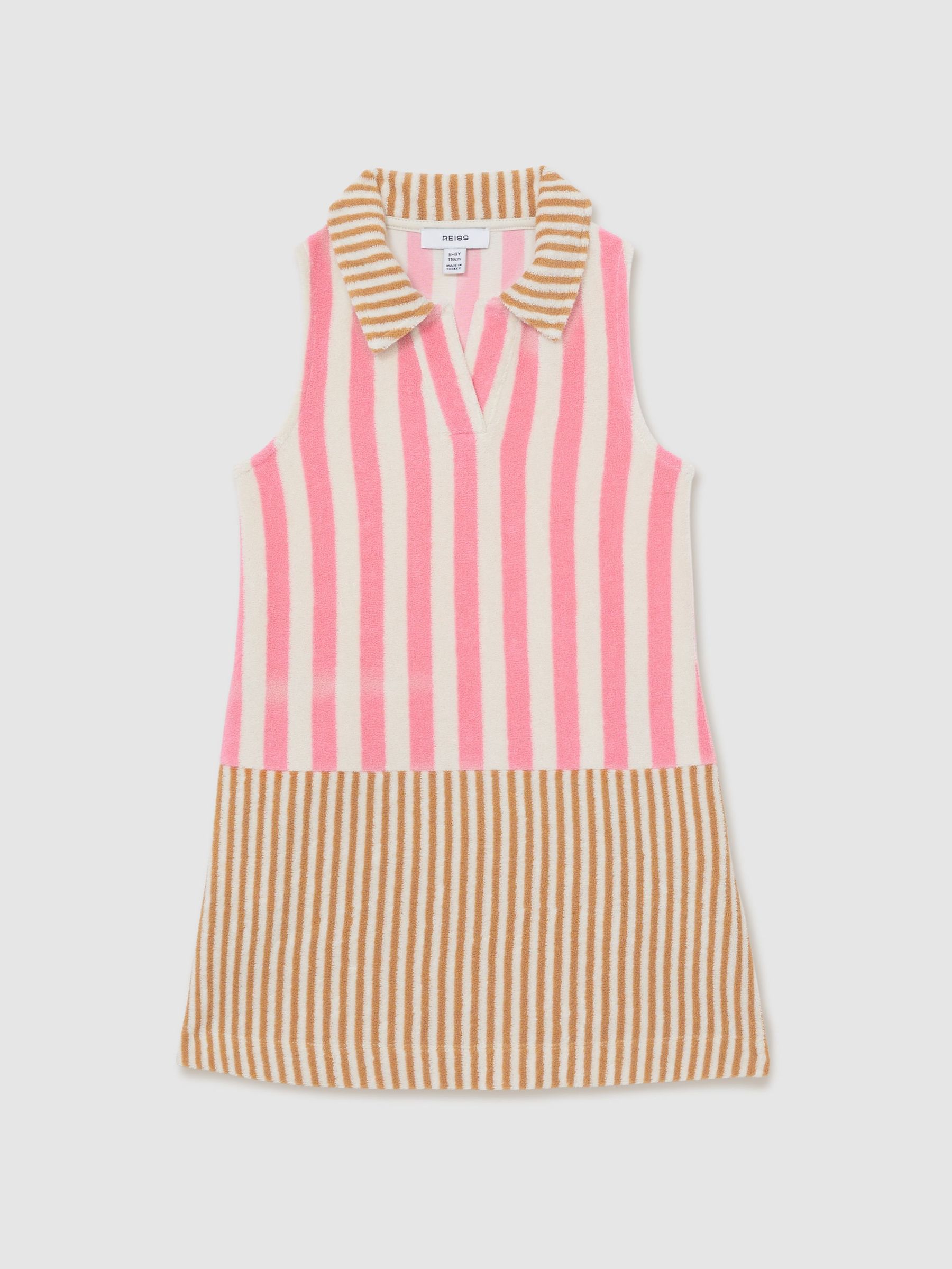 13-14 yrs Towelling Stripe Dress in Pink (F57897) | €60