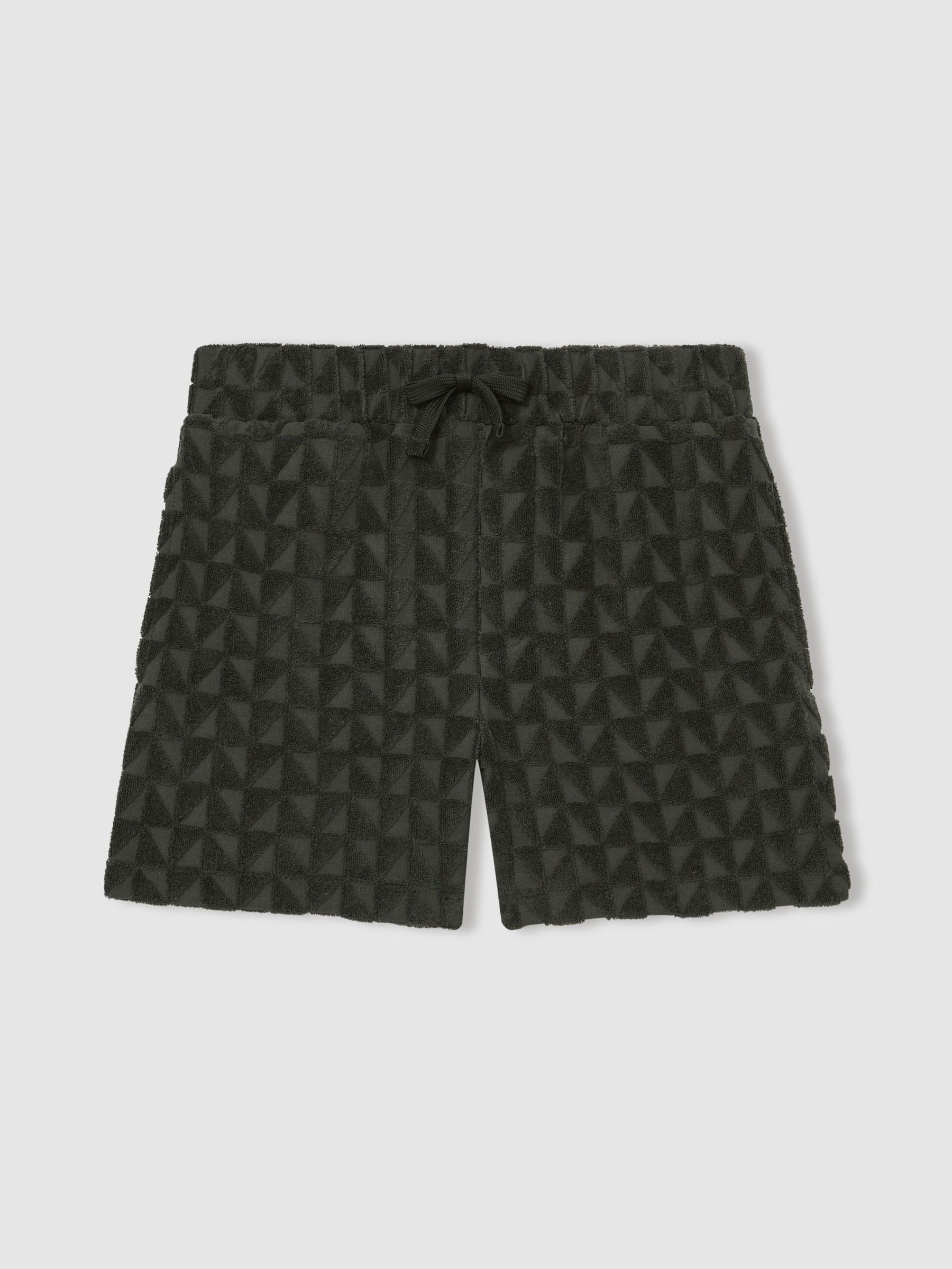 13-14 yrs Textured Towelling Shorts in Dark Sage (F57913) | $60