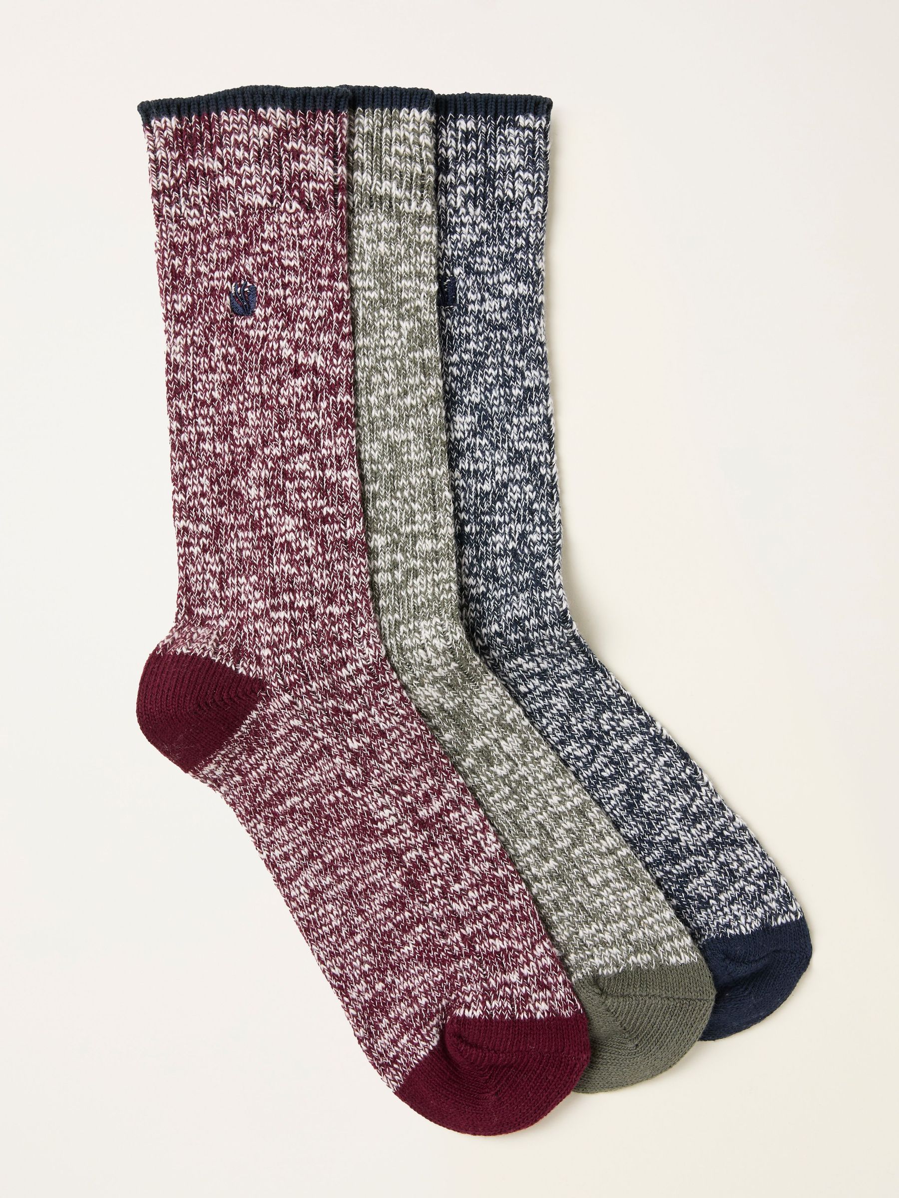 Multi Colour 3 Pairs of Boot Socks (F60154) | €26
