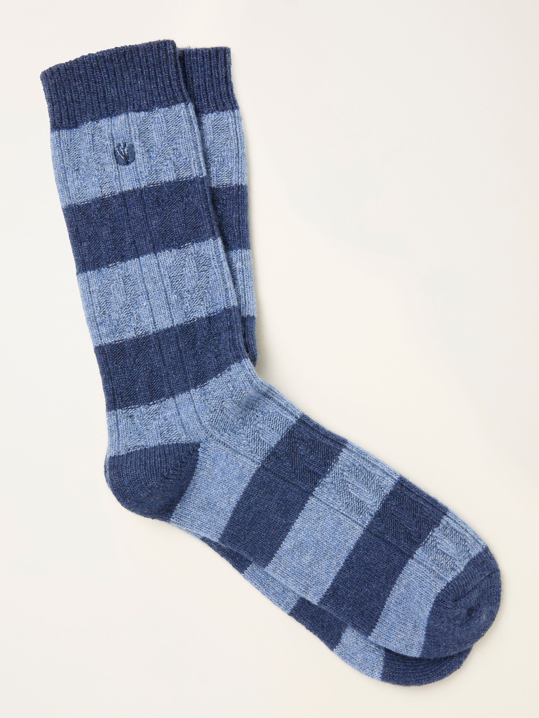 Blue Striped Cashmere Blend Socks (F60159) | €21