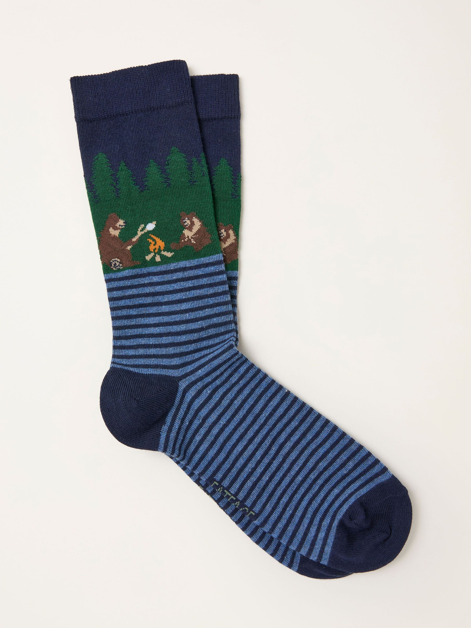 Navy Camping Bears Socks (F60176) | $12
