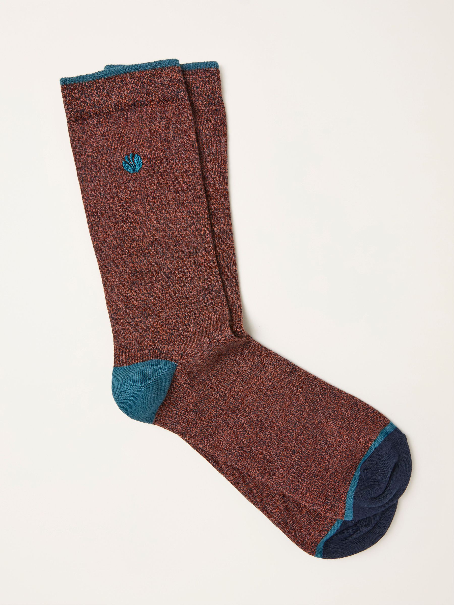 Orange Plain Socks (F60187) | $12
