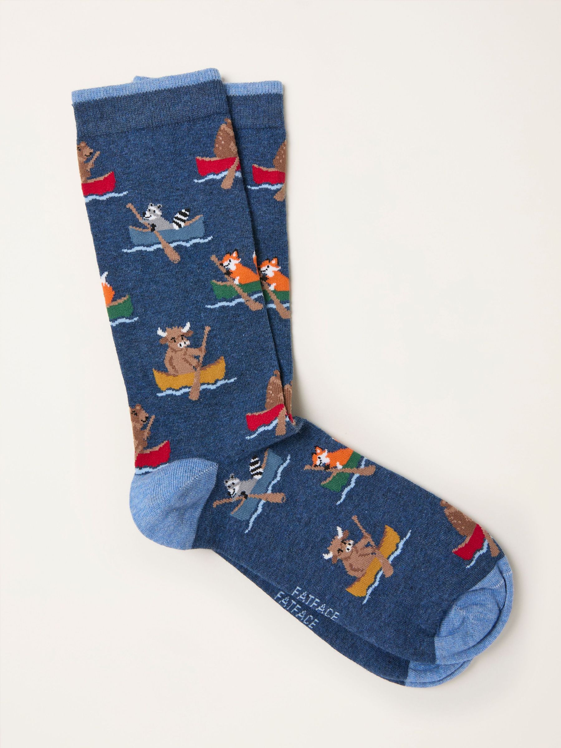 Navy Rowing Animals Socks (F60188) | $12