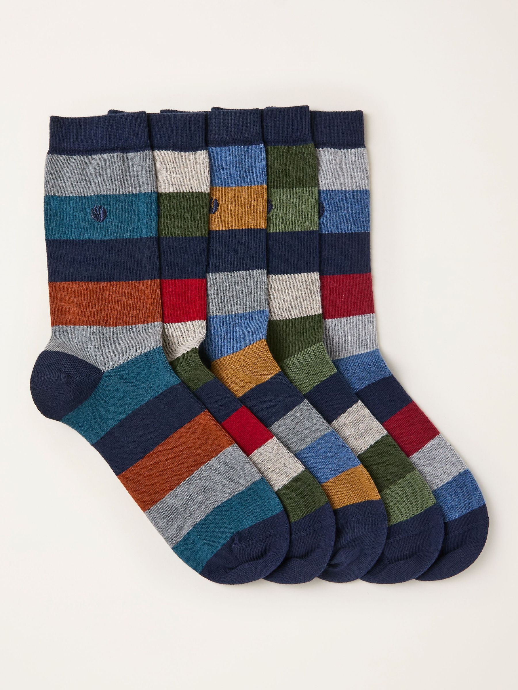 Multi 5 Pairs of Striped Socks (F60200) | $34