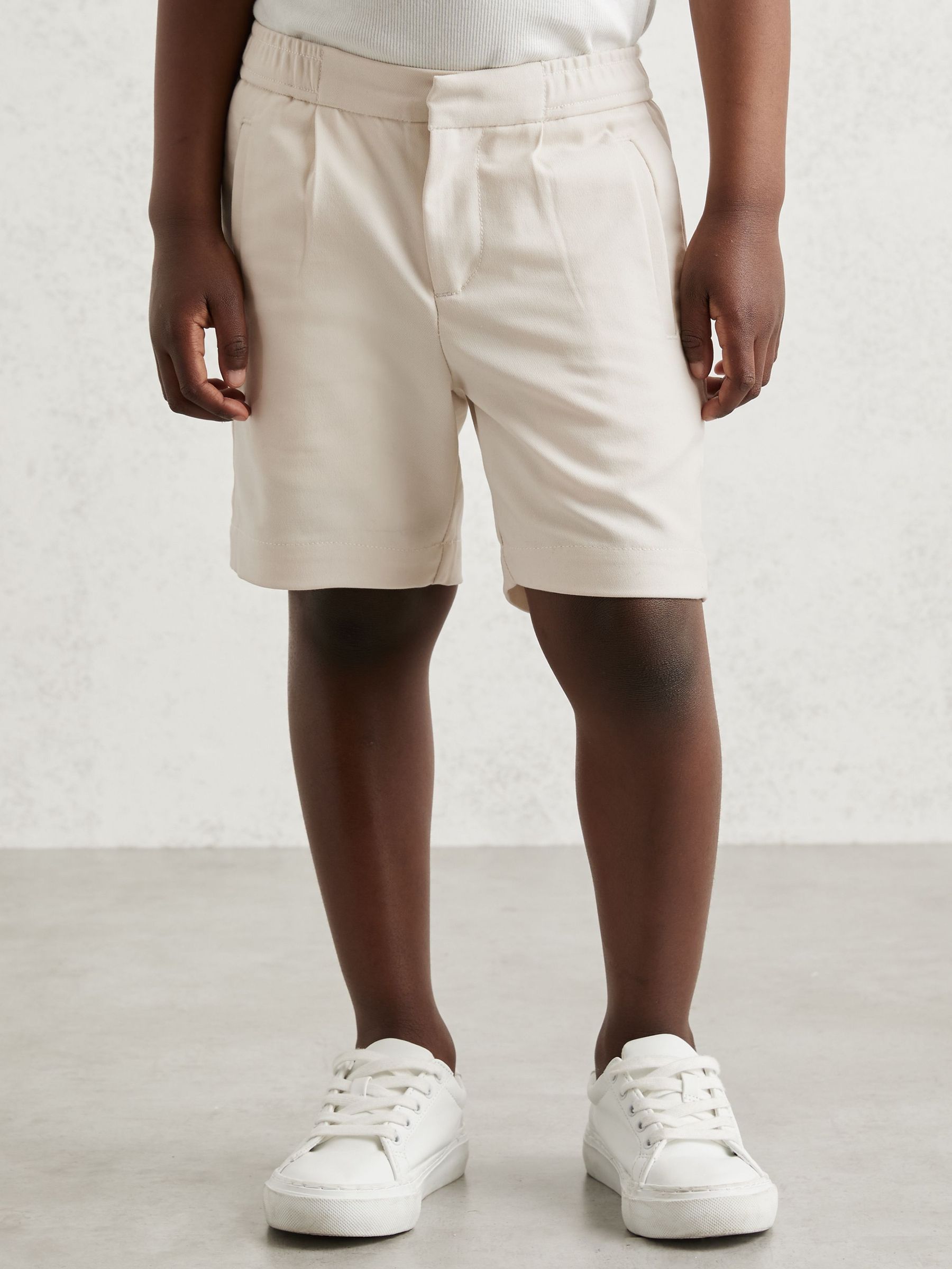 9-13 yrs Relaxed Drawstring Shorts in Off White (F61562) | €50