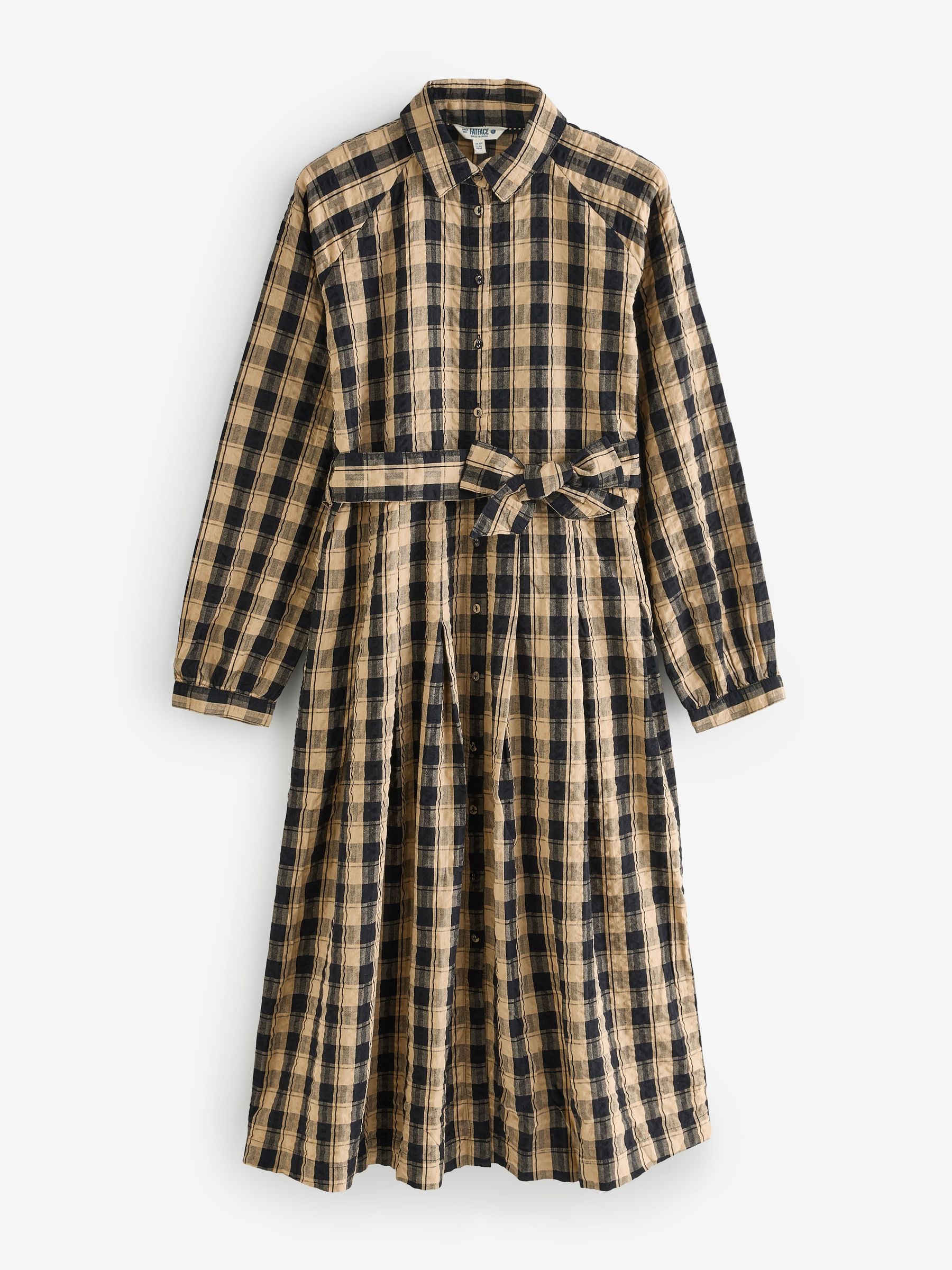 Ally Black Petite Check Shirt Dress (F64162) | $119