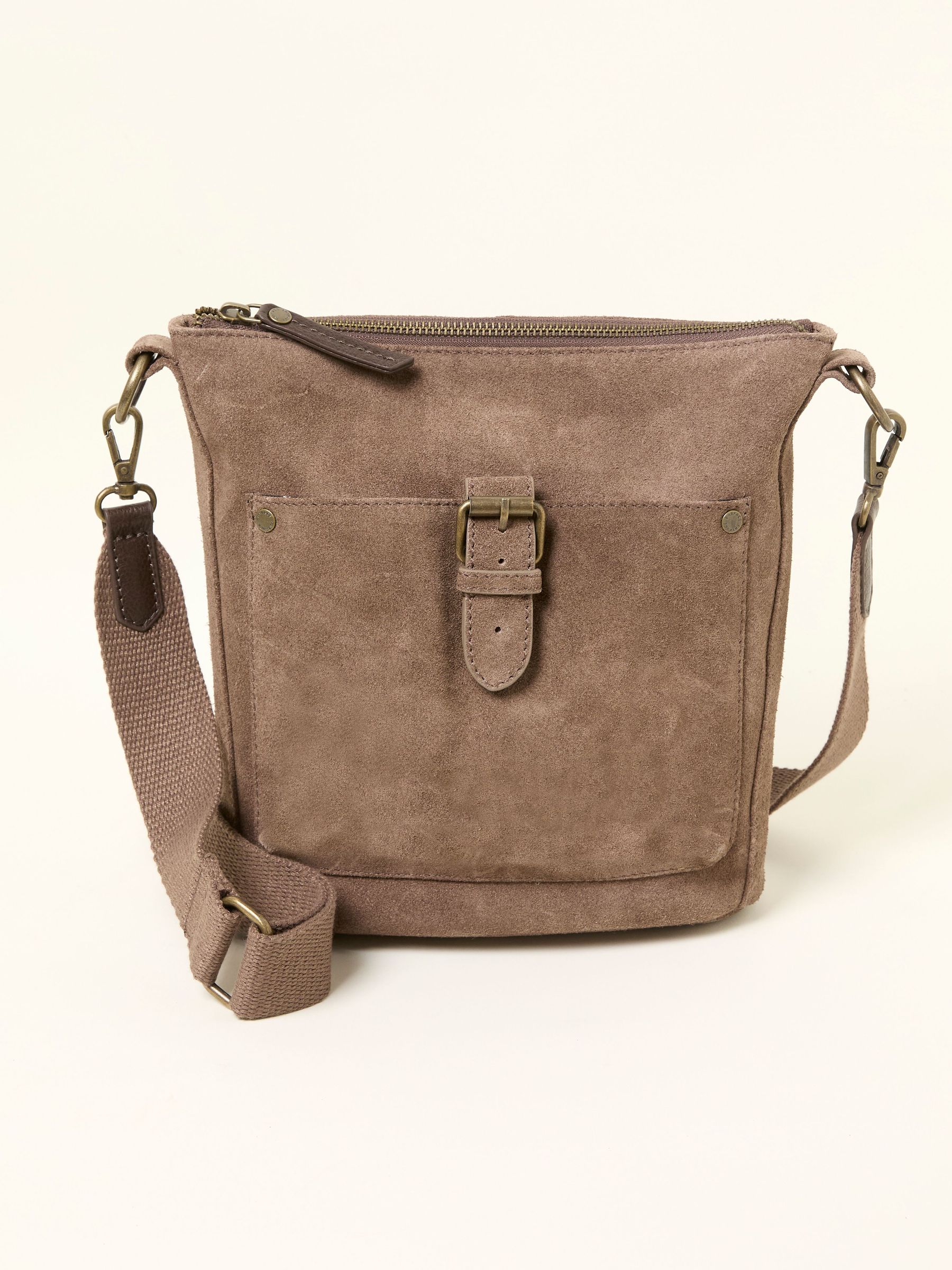Sienna Brown Suede Crossbody Bag (F65886) | $85