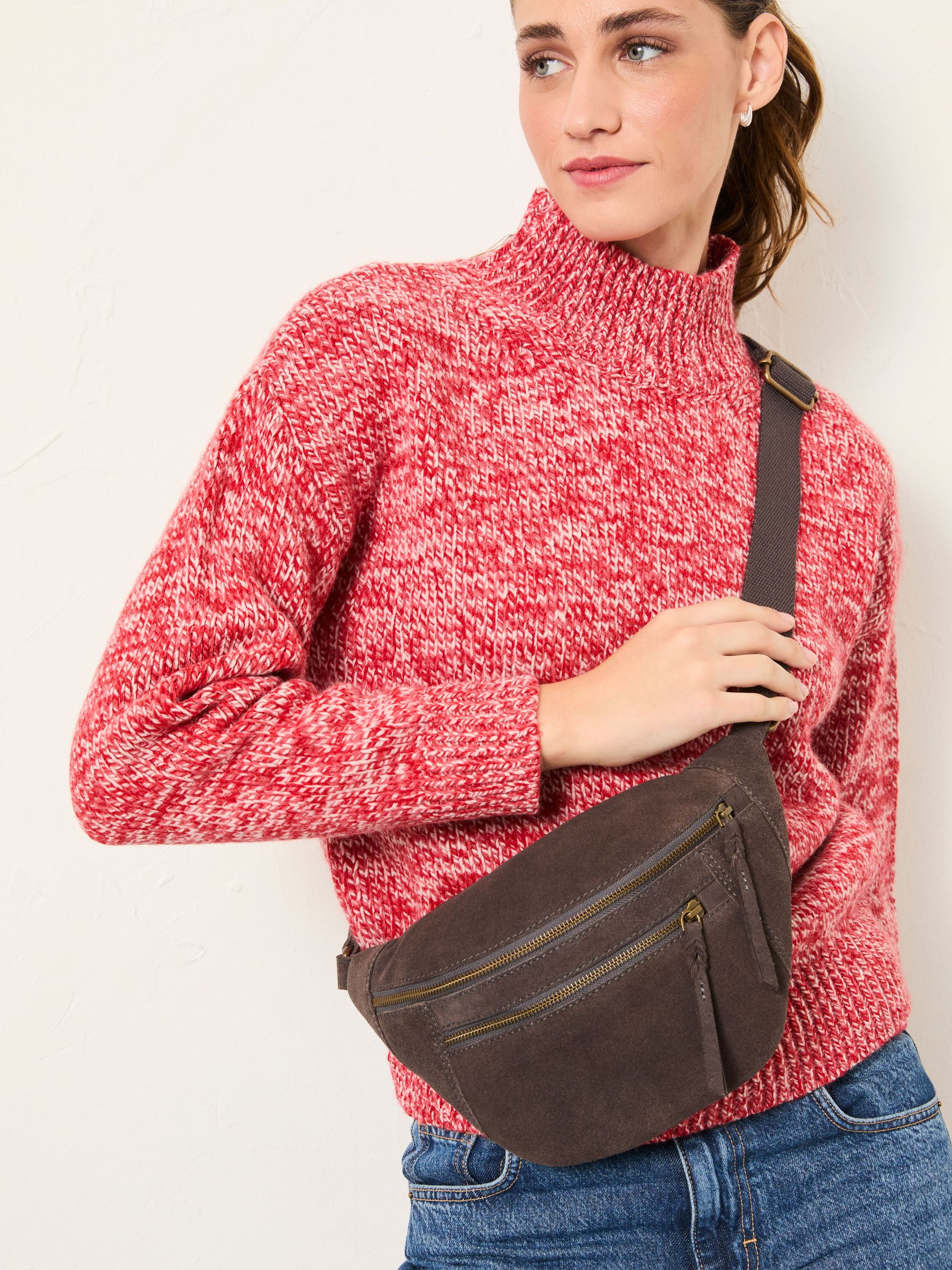 Grey Suede Sling Bag (F65912) | €73