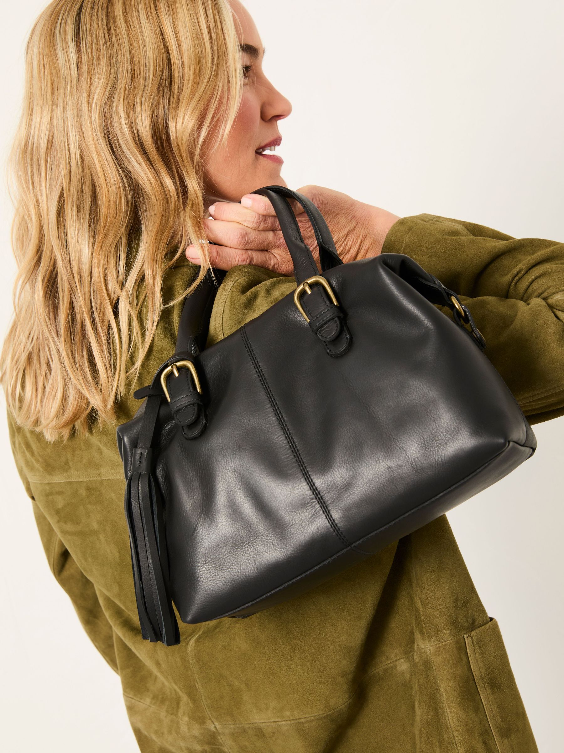 Black Leather Bowling Bag (F65916) | €118