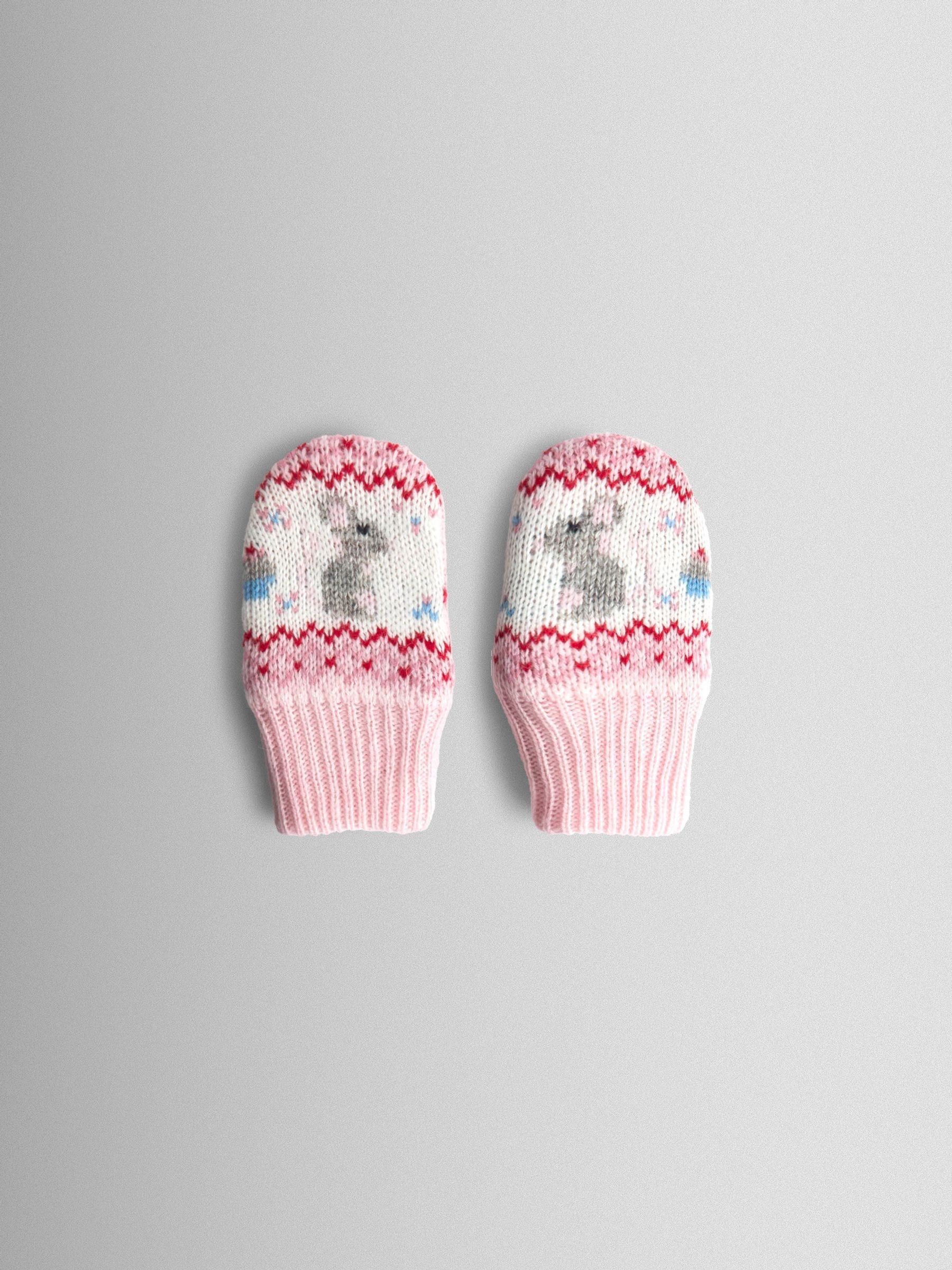 Pink Mouse Fair Isle Gloves (F67079) | $27