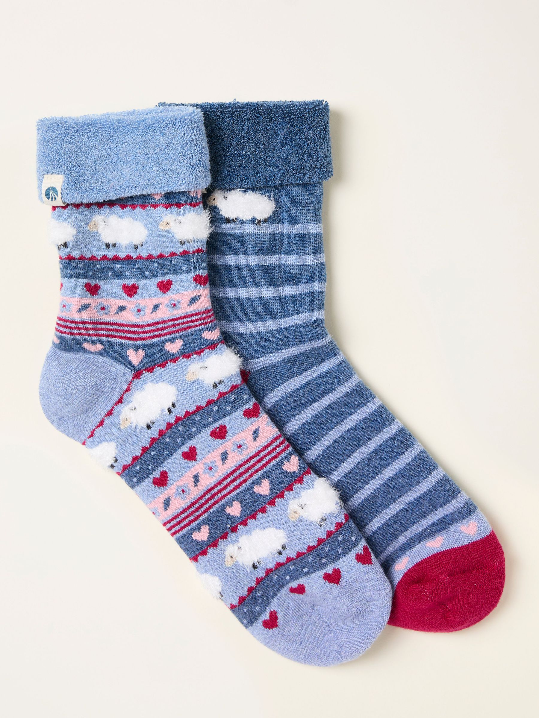 Blue 2 Pairs of Sheep Welly Socks (F69478) | €18