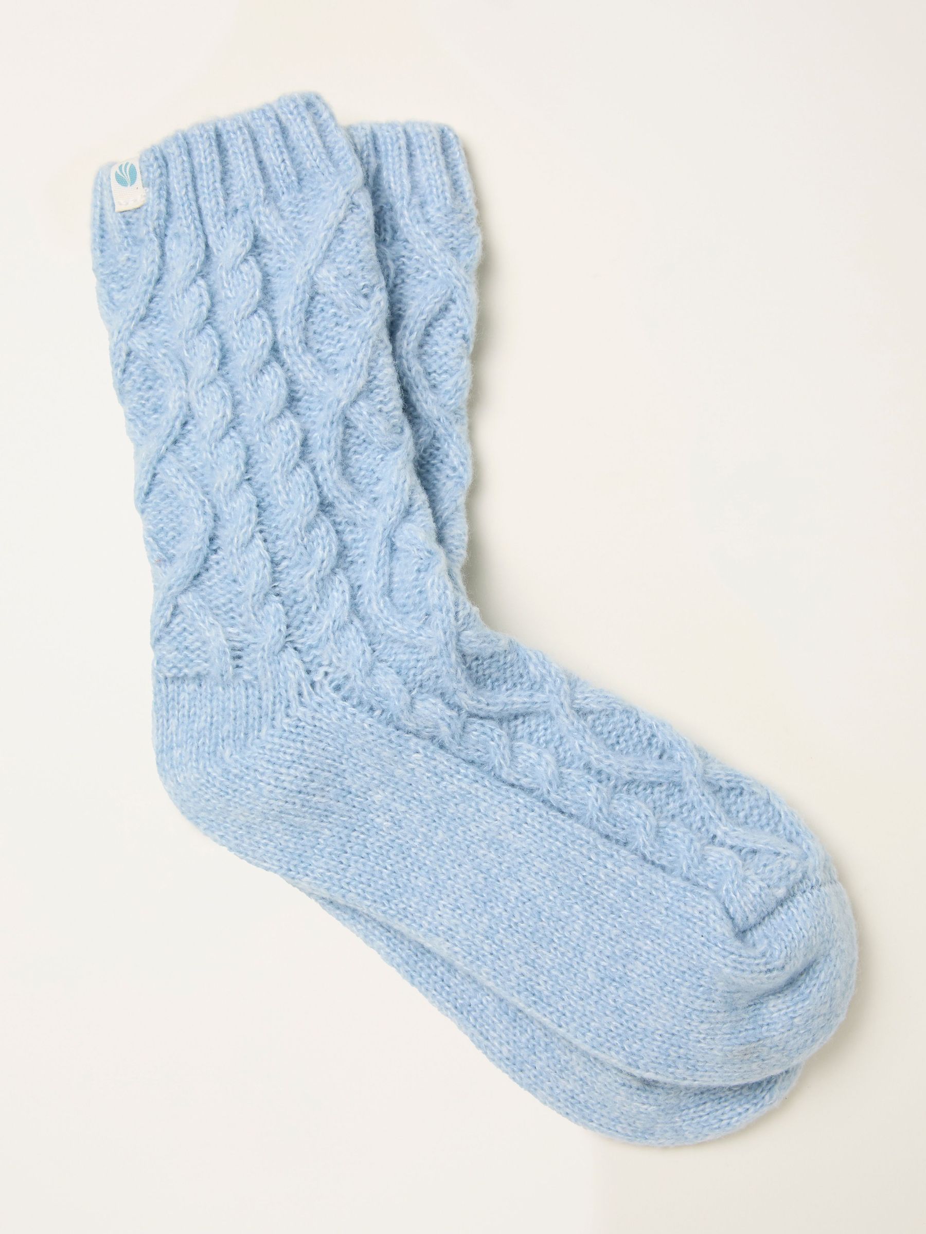 Cream Cable Lounge Socks (F69480) | $24