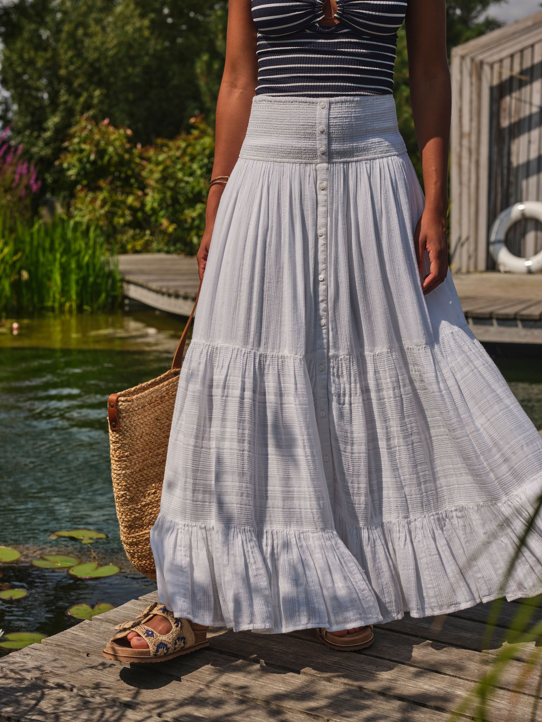 Rhea White Beachwear Maxi Skirt (F69576) | €73.50