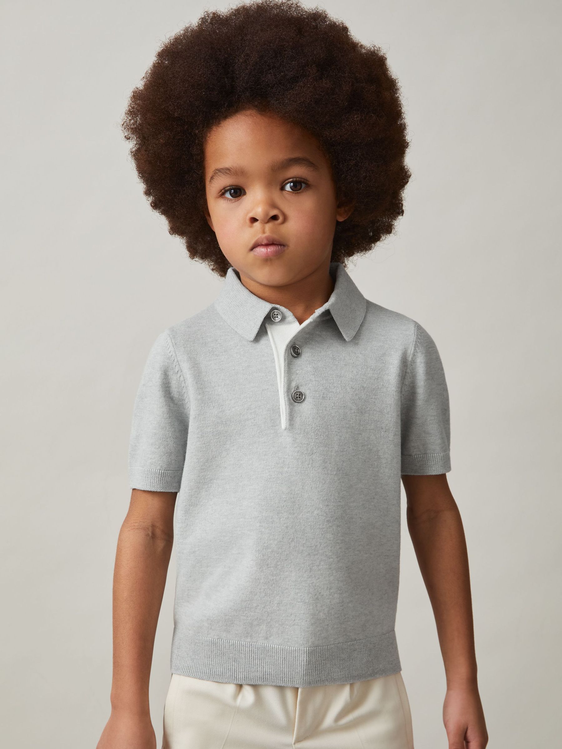 Contrast Placket Polo Shirt With Cotton in Washed Sage (F70003) | €45