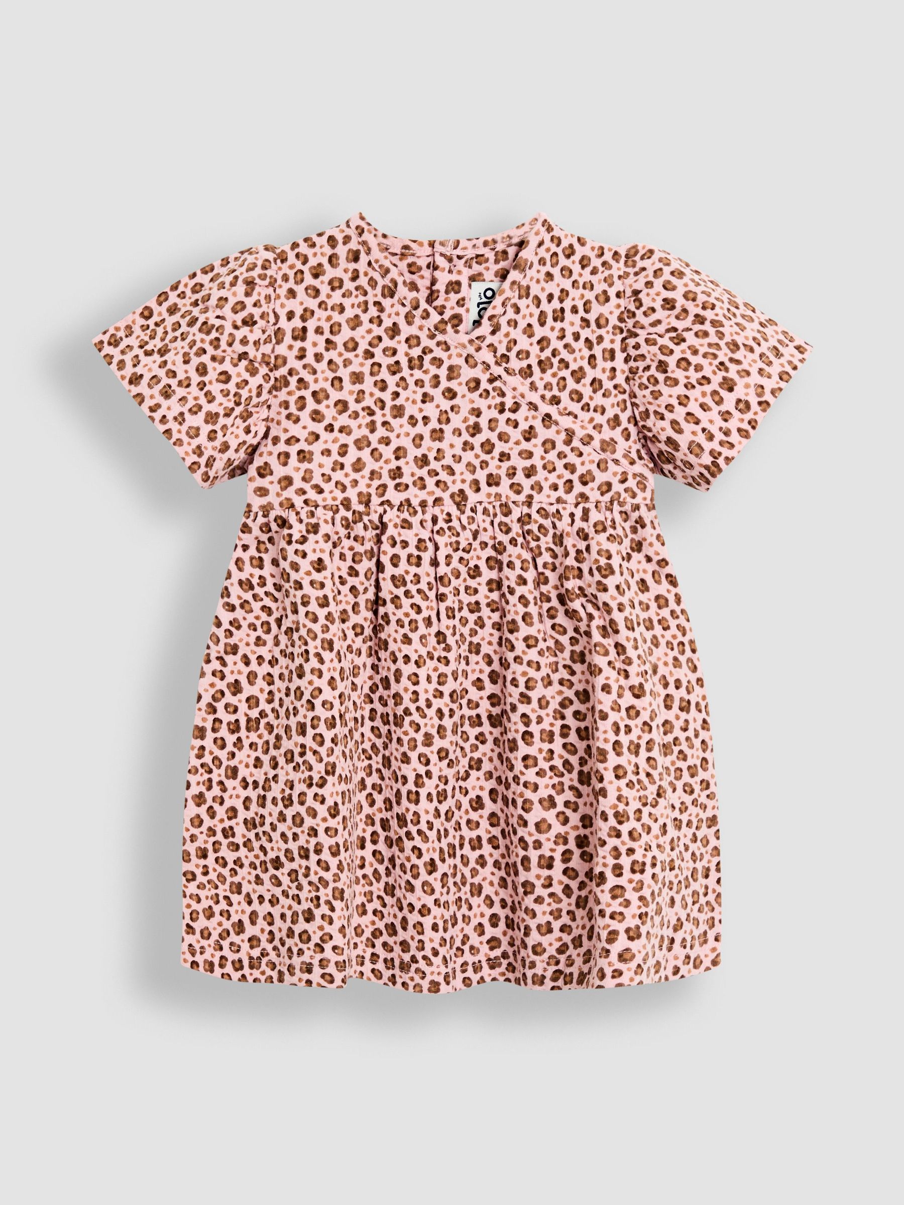 Natural Short Sleeve Wrap Dress (F72865) | $34 - $38