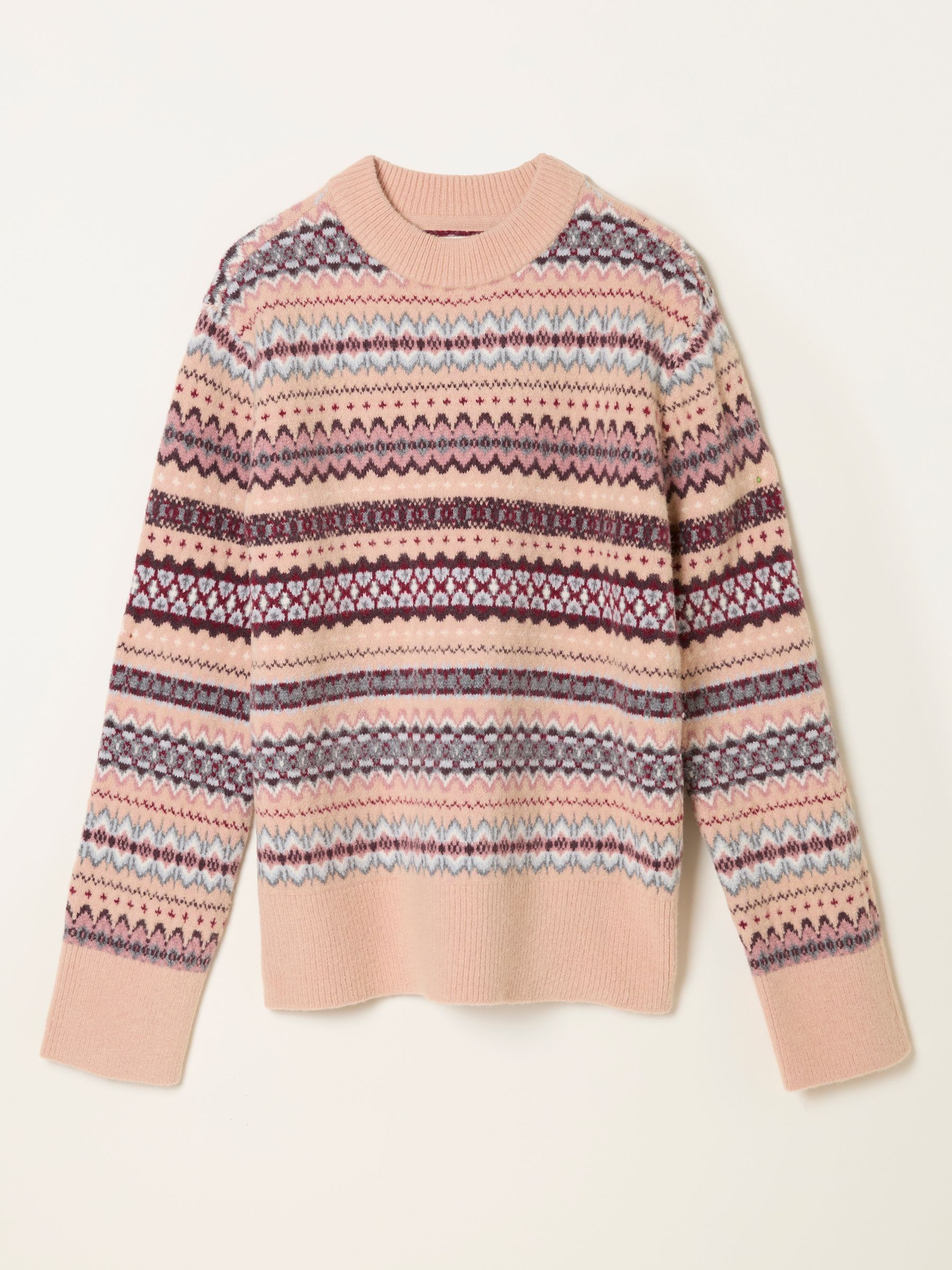 Genevieve Natural Fairisle Crew Neck Jumper (F75789) | €76.50