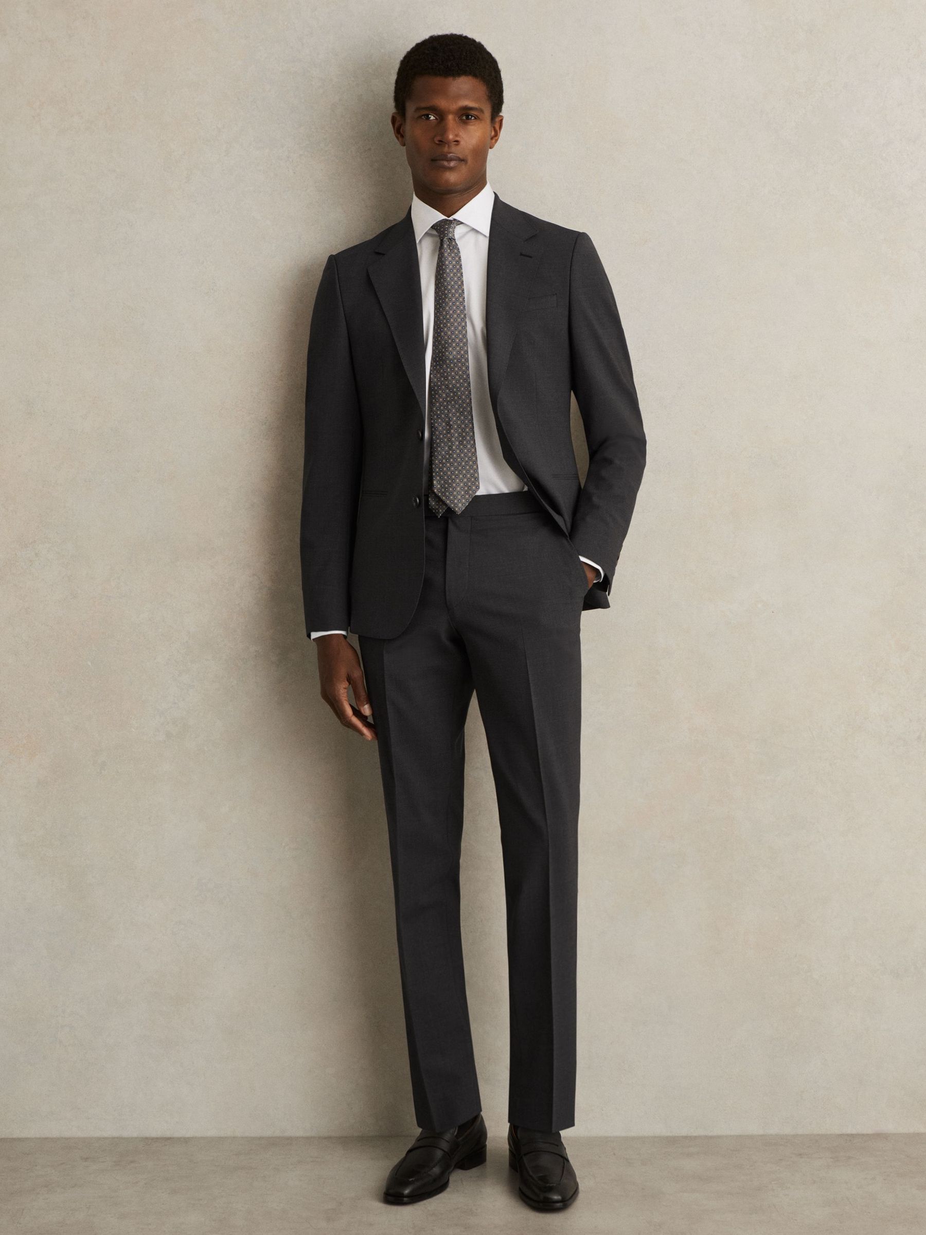 Slim-Fit Wool-Blend Suit Trousers in Grey (F77532) | US$210