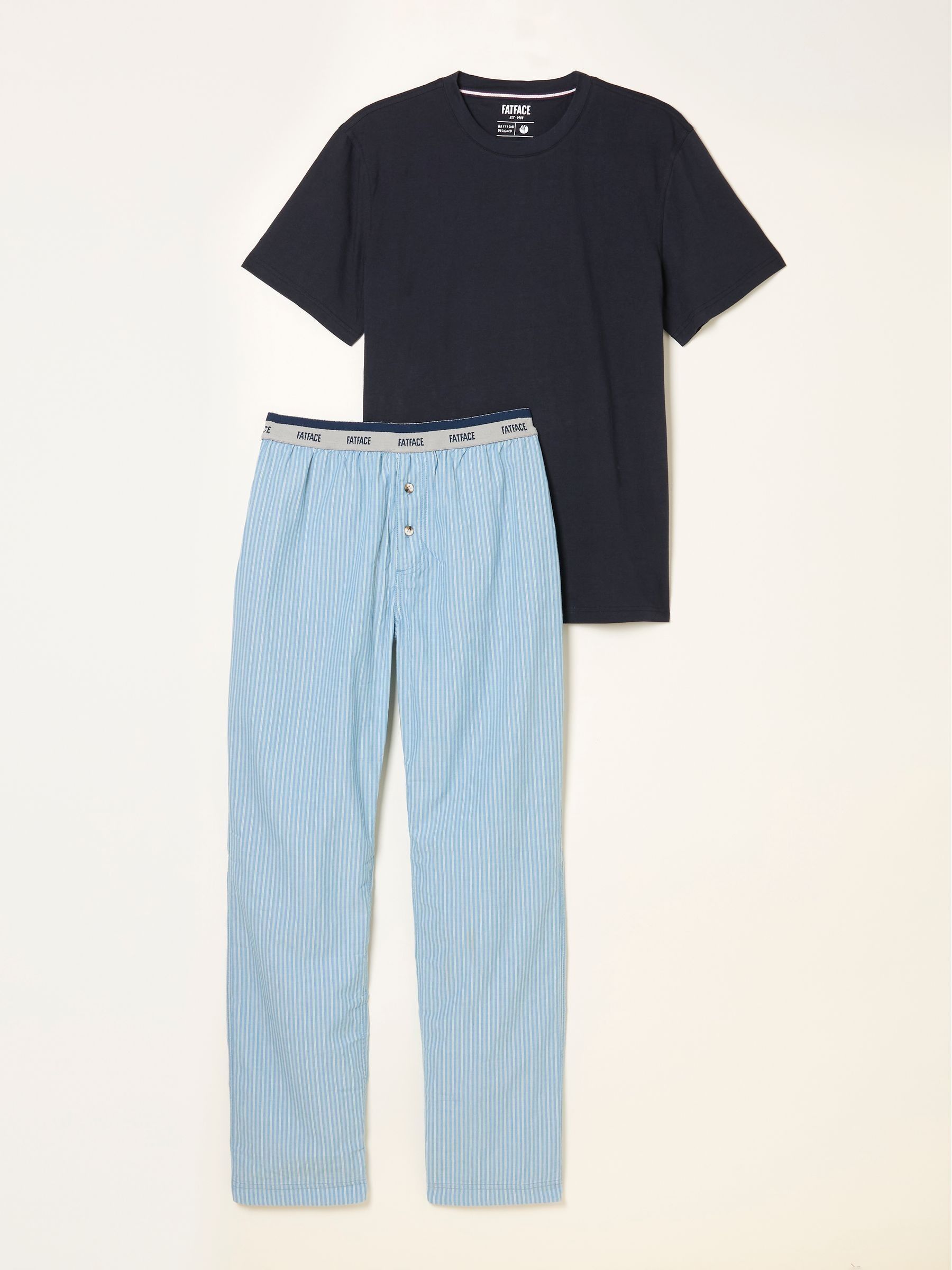 Seil Light Blue Stripe Trouser Pyjama Set (F77831) | €72.50