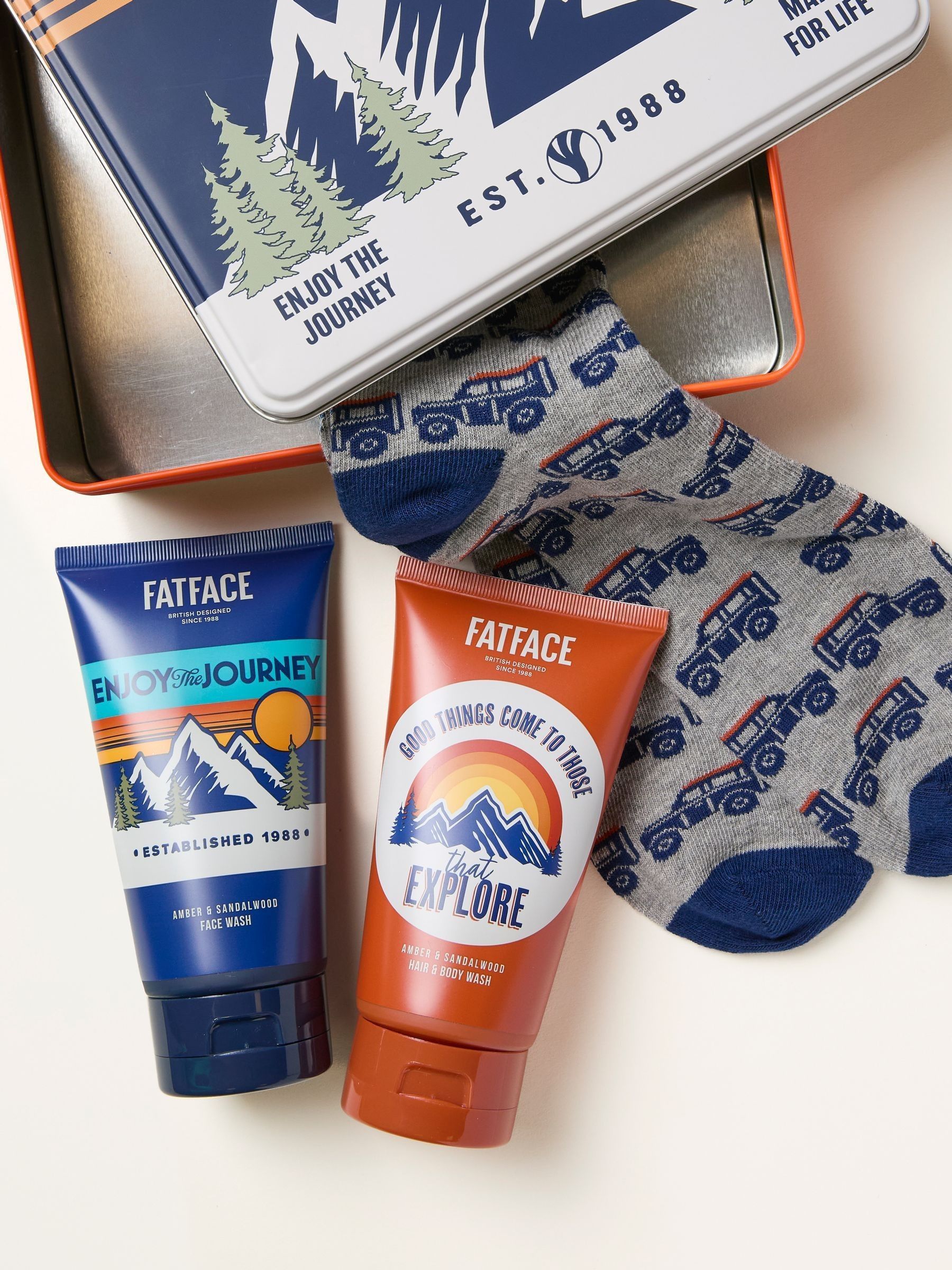 Grey Off Roader Socks And Body Wash Gift Set (F78082) | €26