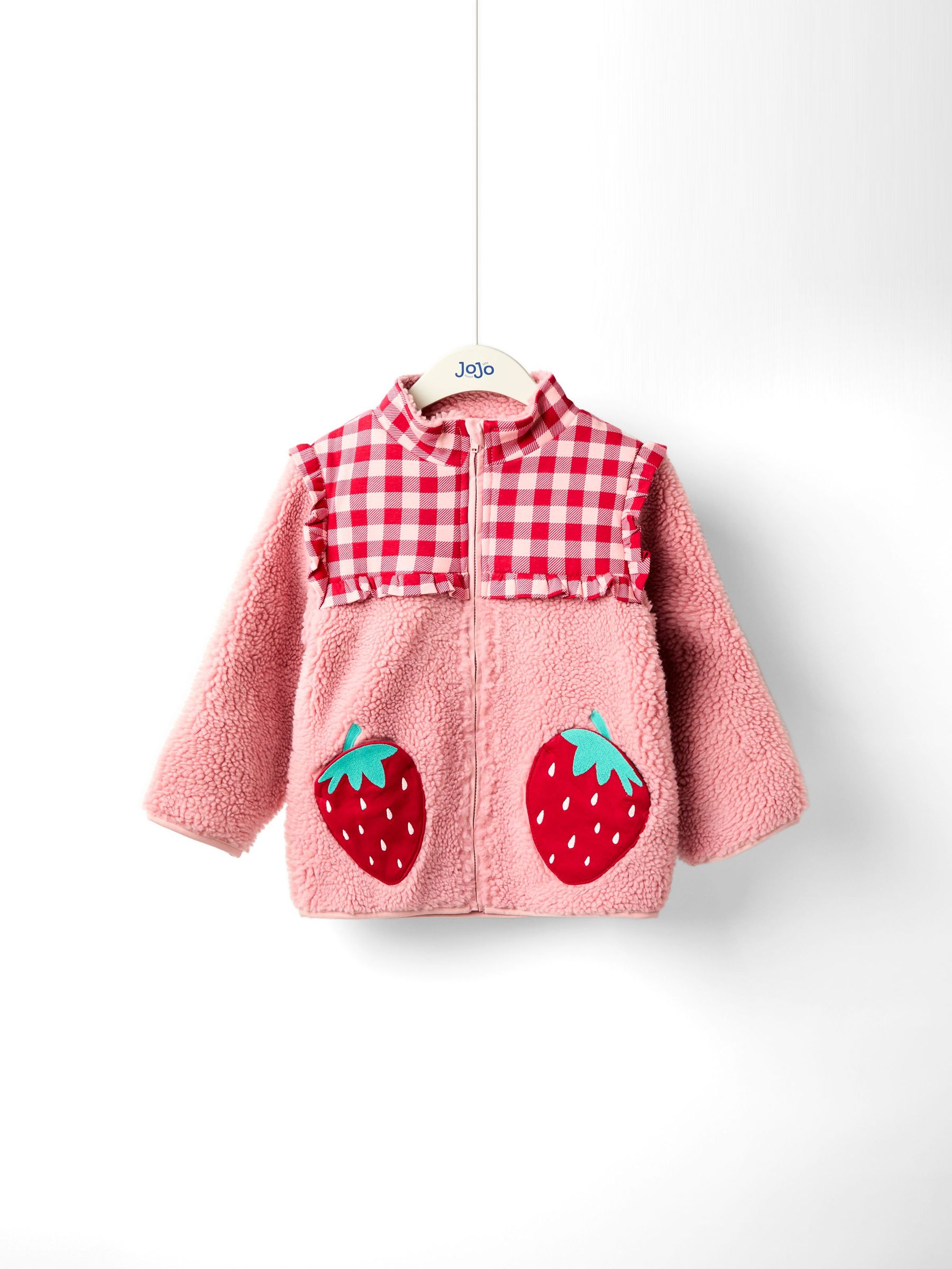 Pink Strawberry Fleece Zip-Up Jacket (F78641) | $58 - $69