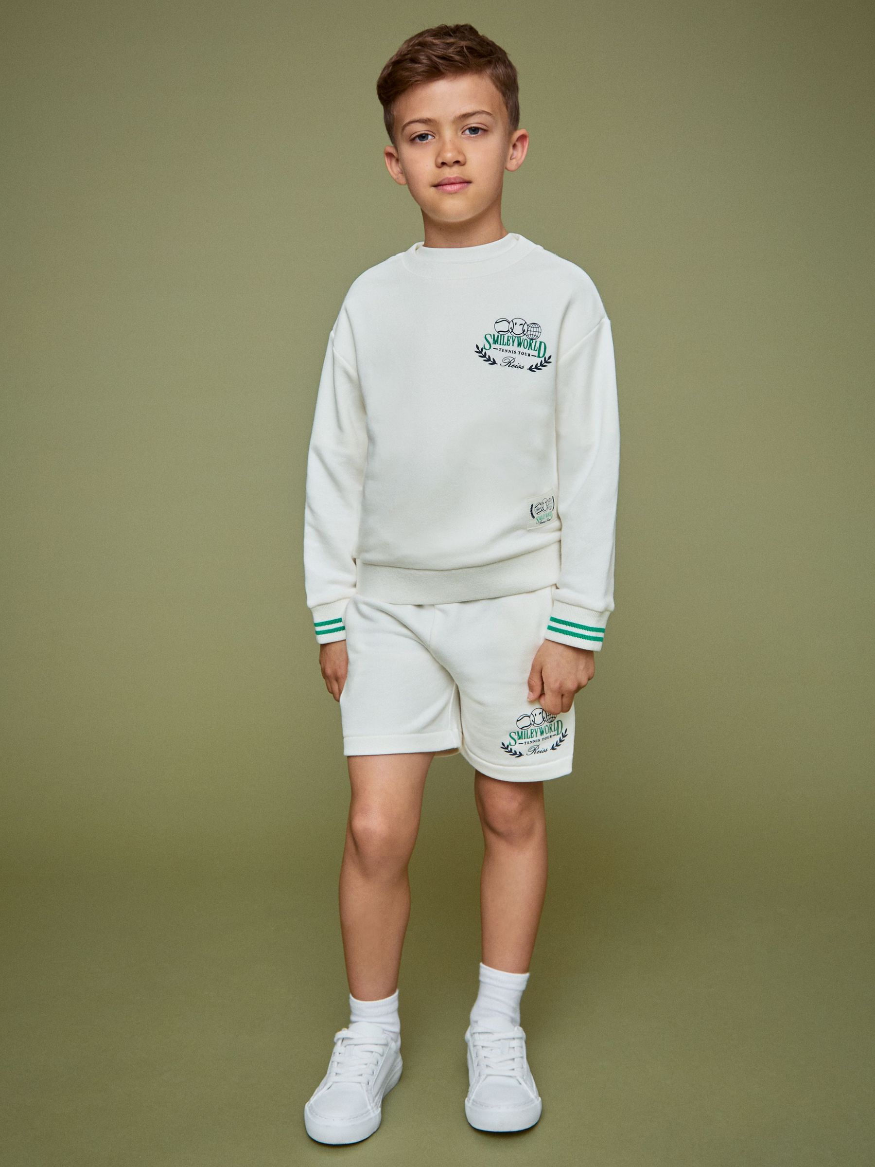 3-9 yrs SmileyWorld | Reiss Drawstring Shorts Unisex Fit in White (F81758) | €40