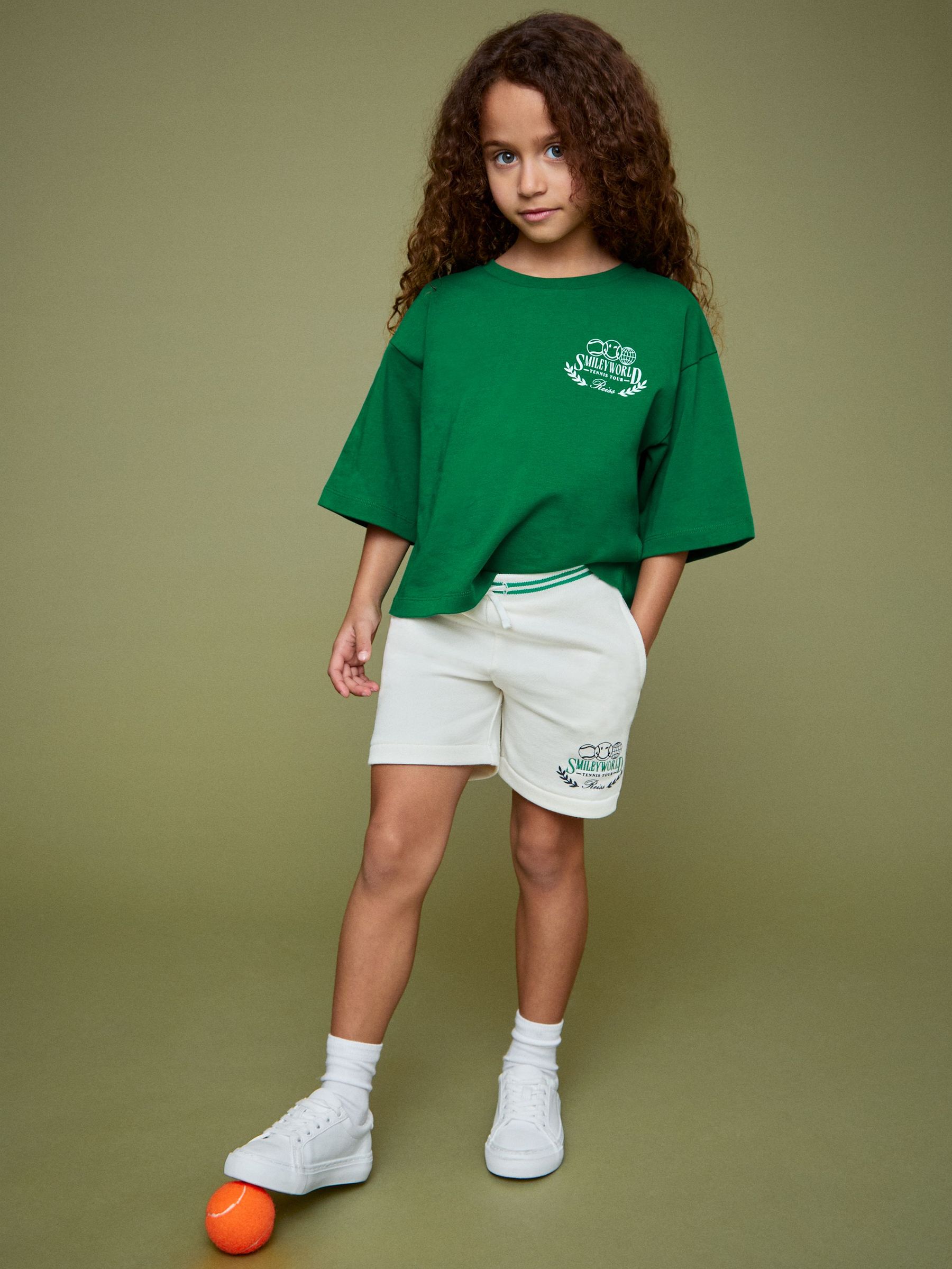 9-13 yrs SmileyWorld | Reiss Drawstring Shorts Unisex Fit in White (F81771) | €45