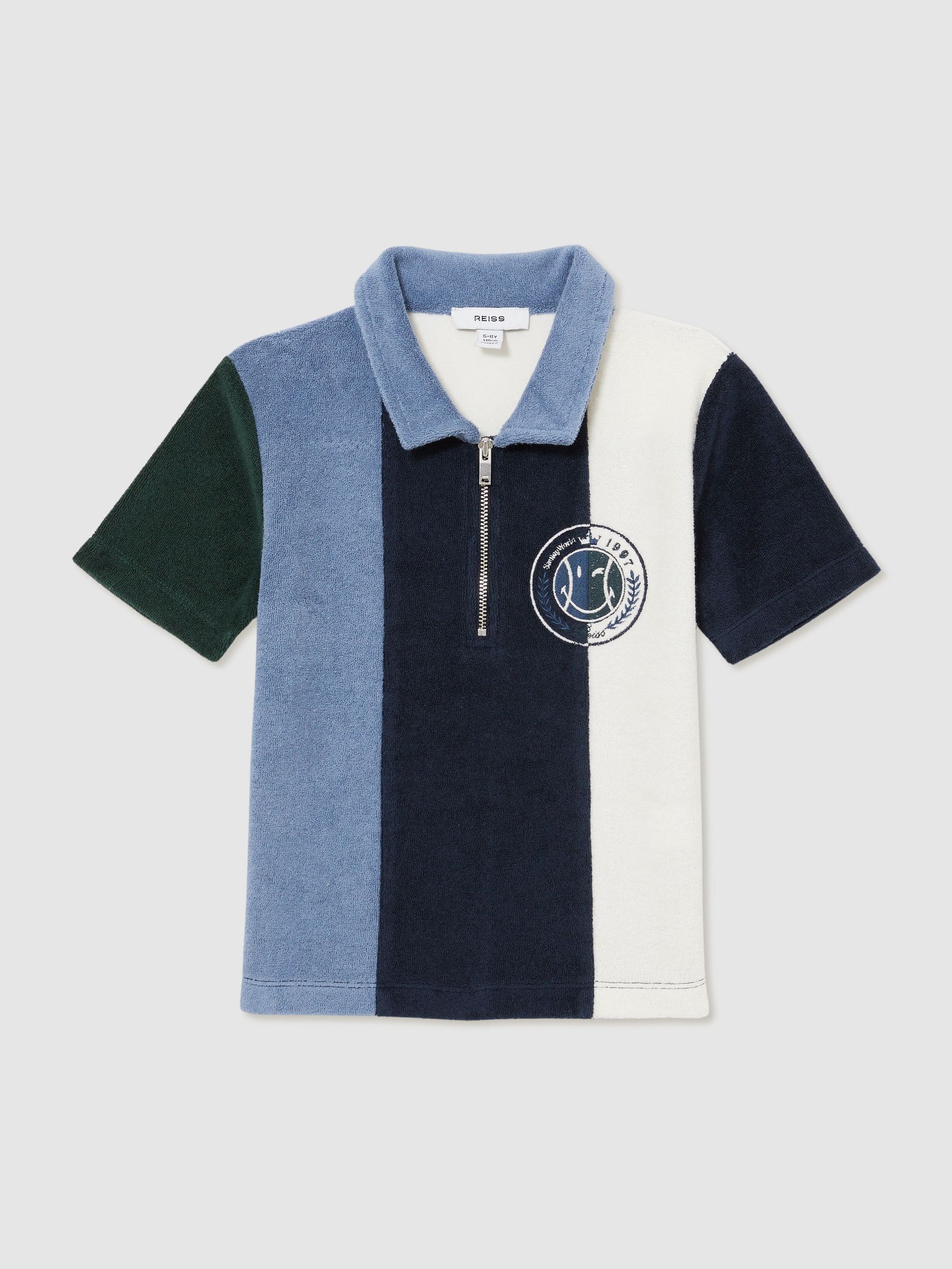 13-14 yrs SmileyWorld | Reiss Towel Polo Shirt in Blue (F81863) | CHF 60