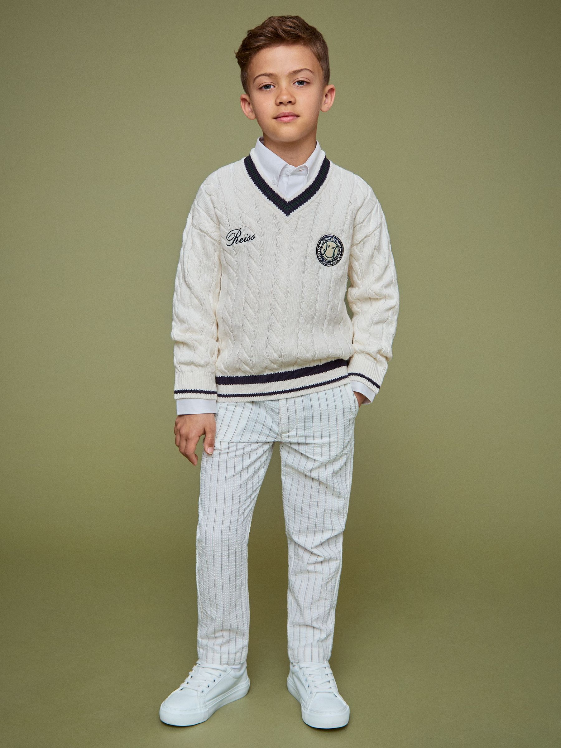 3-9 yrs SmileyWorld | Reiss Cable-Knit Jumper Unisex Fit in Off White (F82755) | €70
