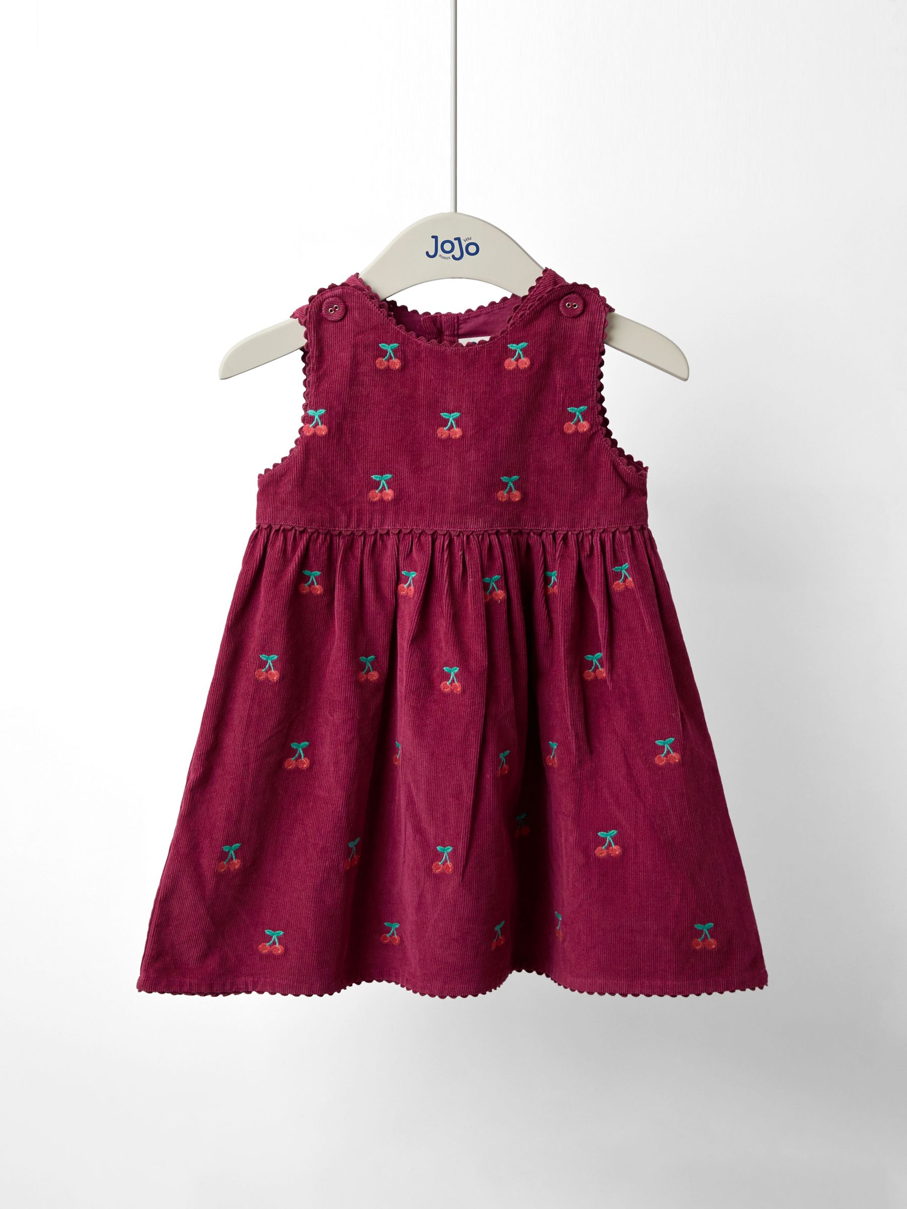 Plum Embroidered Cord Pinafore Dress (F86394) | $46 - $51