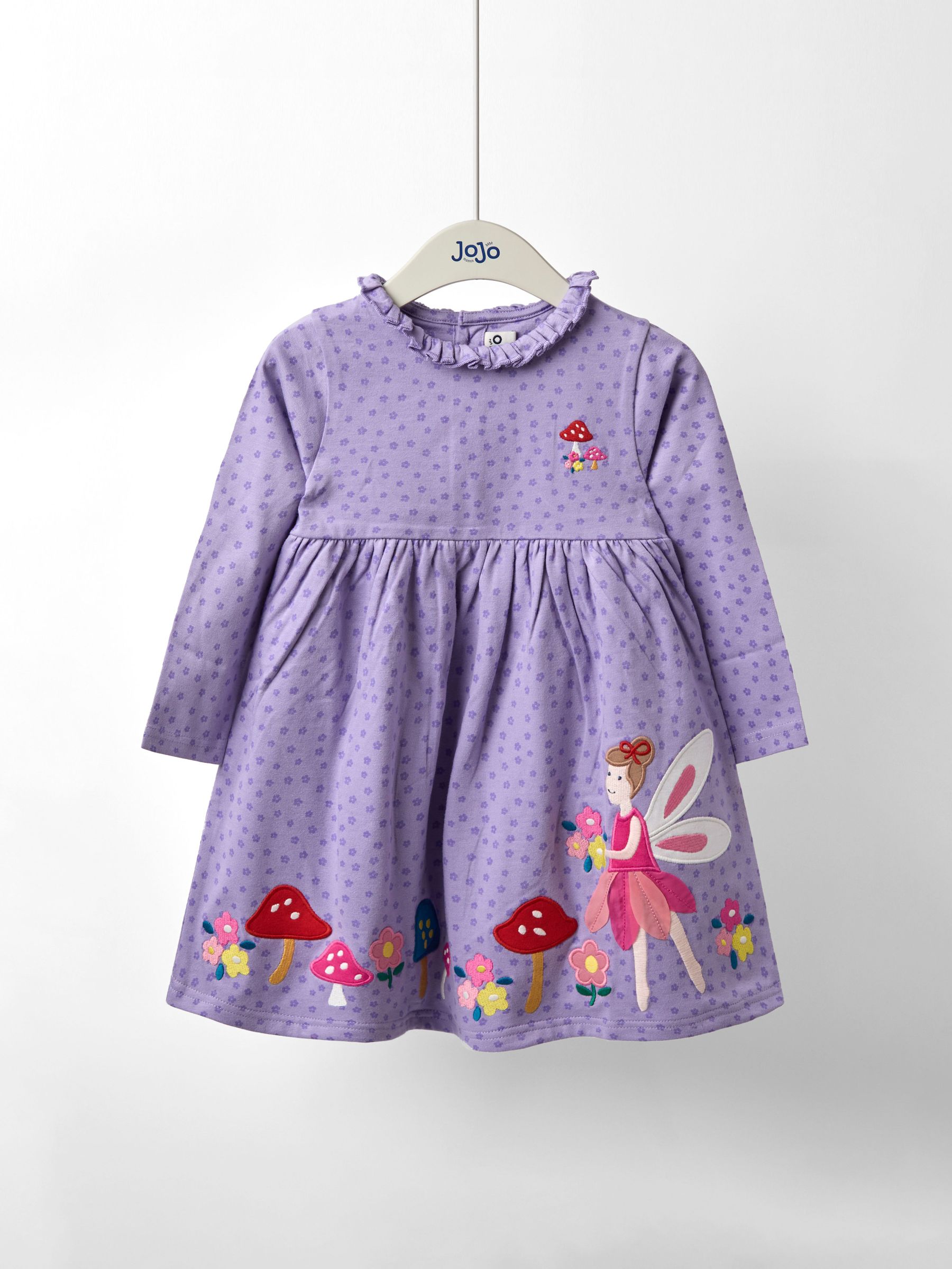 Purple Frill Collar Appliqué Dress (F87364) | $39 - $45