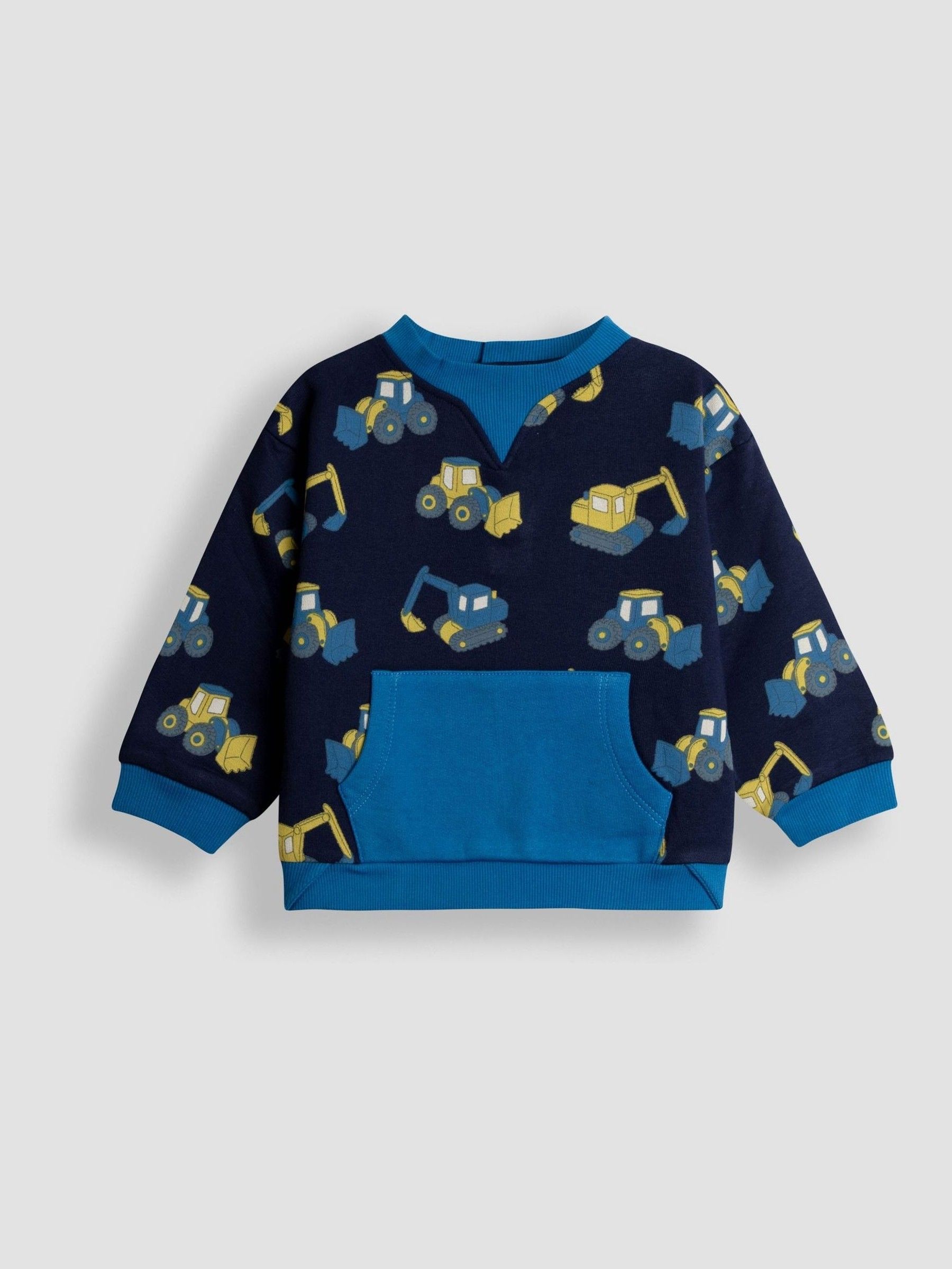 Navy Blue Digger Printed Sweatshirt (F87387) | $39 - $45