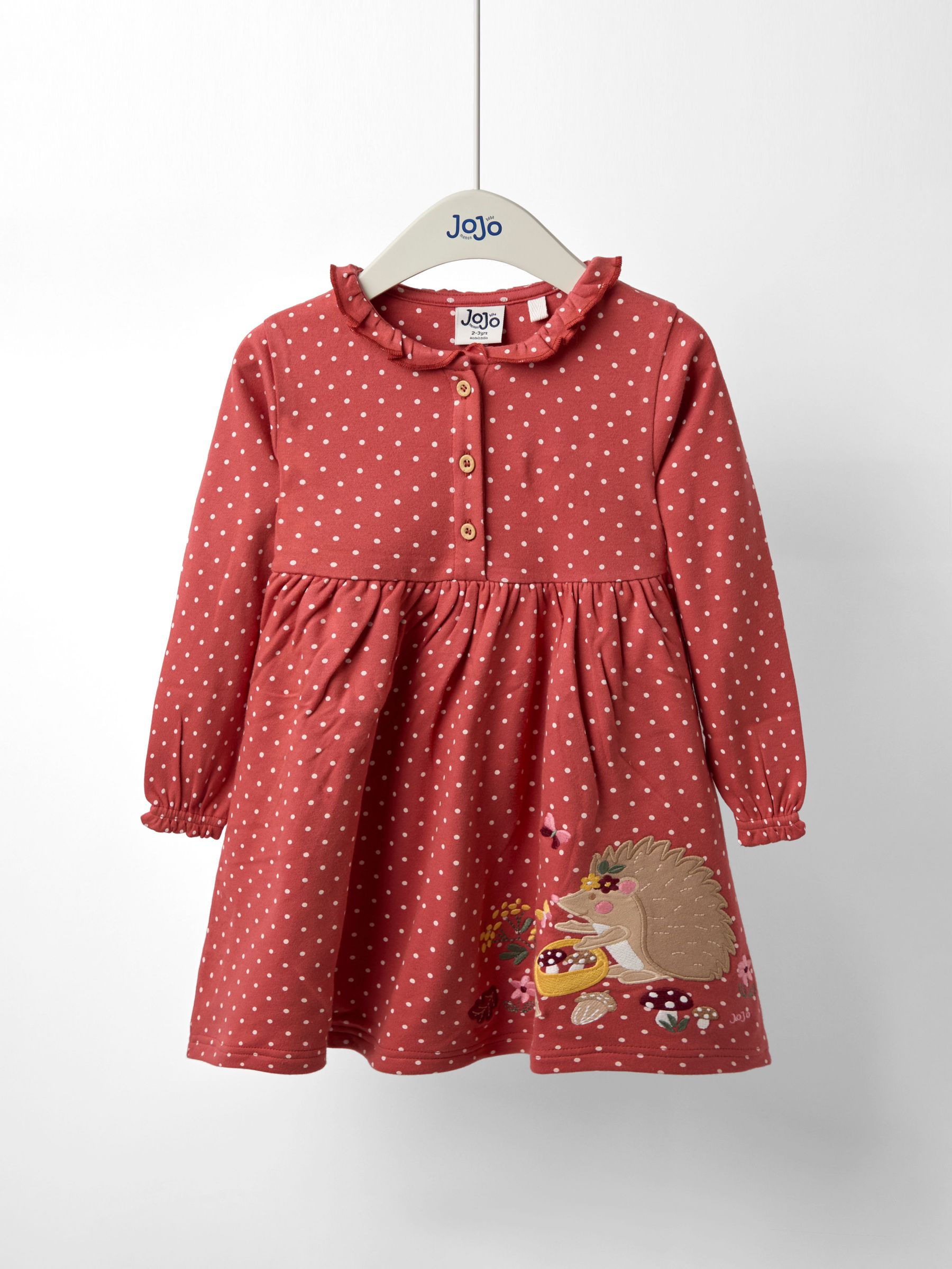 Orange Frill Collar Appliqué Dress (F87410) | $39 - $45