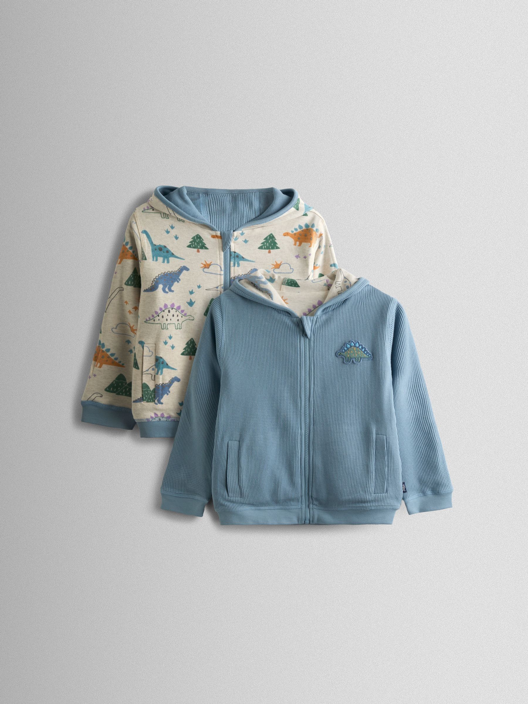 Light Blue Appliqué Reversible Hoodie (F87415) | $46 - $50