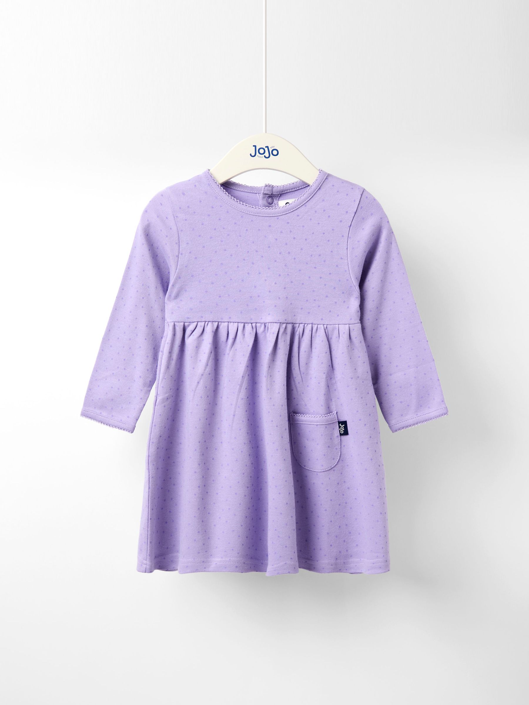 Purple Light Spot Printed Jersey Dress (F89488) | $29 - $34