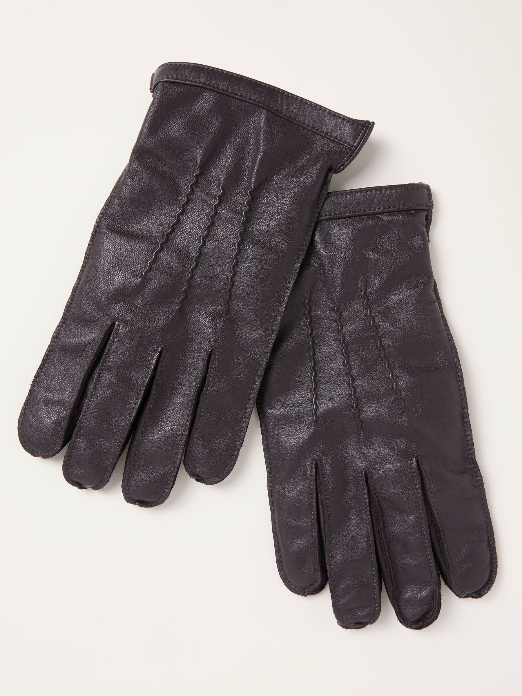Chocolate Brown Leather Gloves (F90883) | $68
