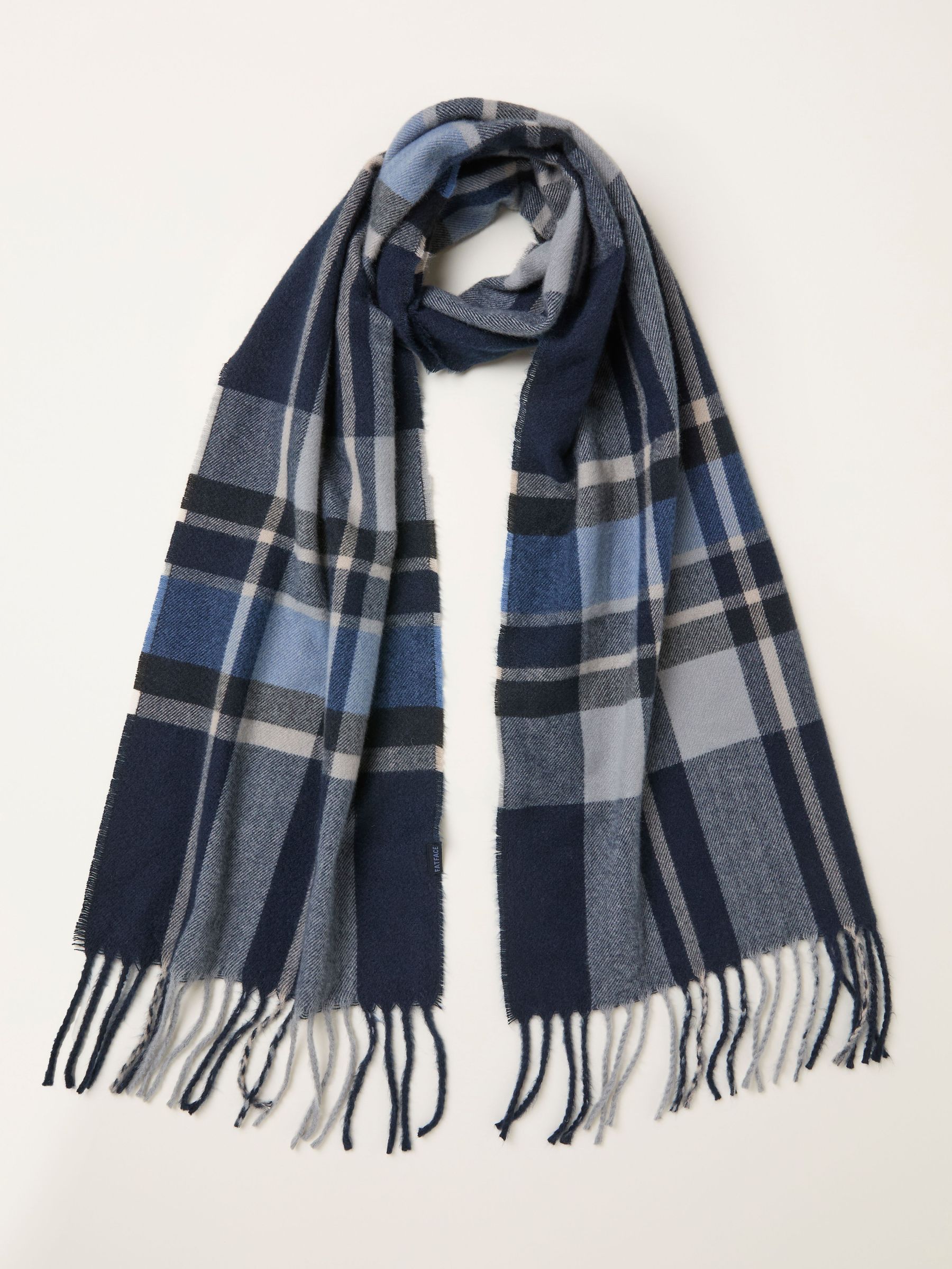 Navy Check Scarf (F90938) | $51