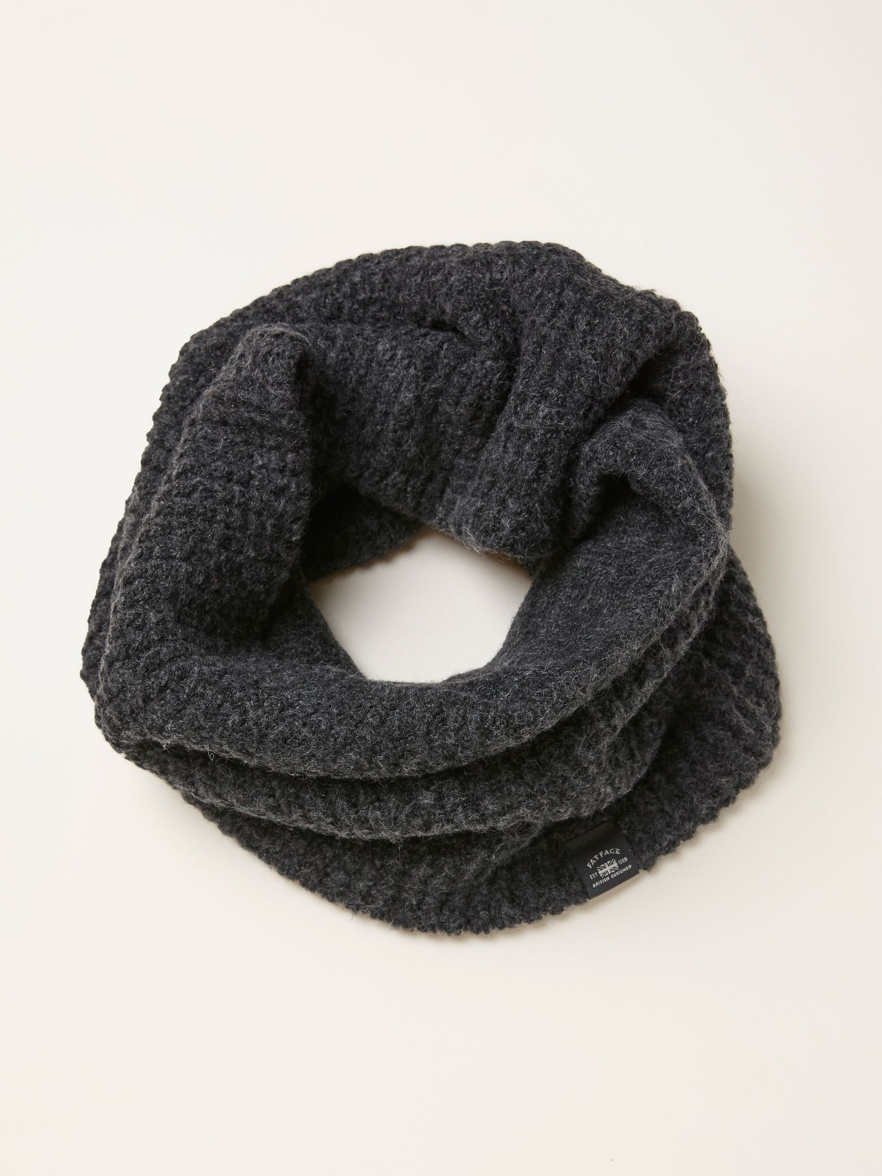 Charcoal Grey Waffle Neckwarmer (F90941) | $42