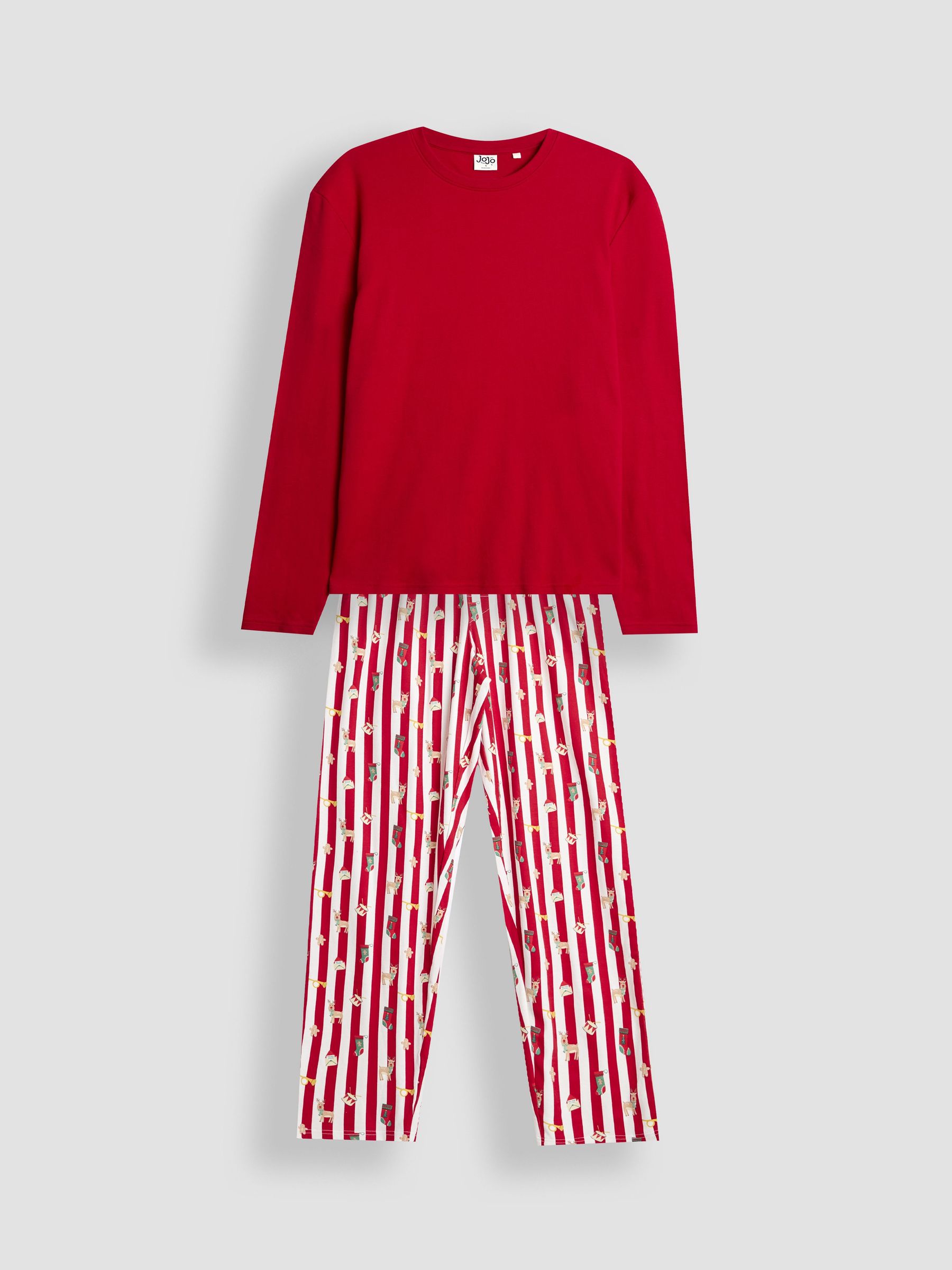 Red Men's Stripe Christmas Pyjama Set (F91261) | $68