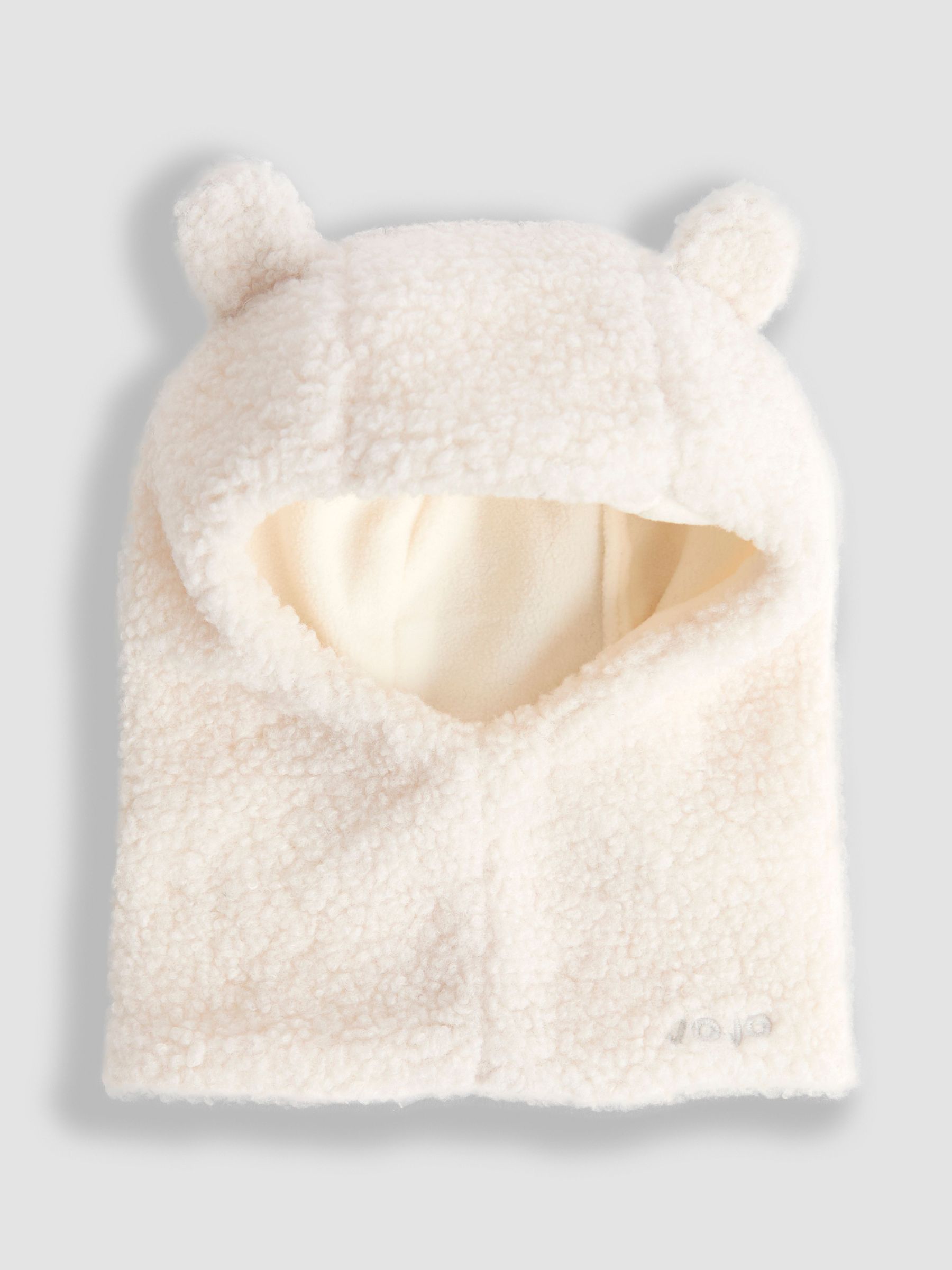 Cream Borg Balaclava Snood (F91286) | $31