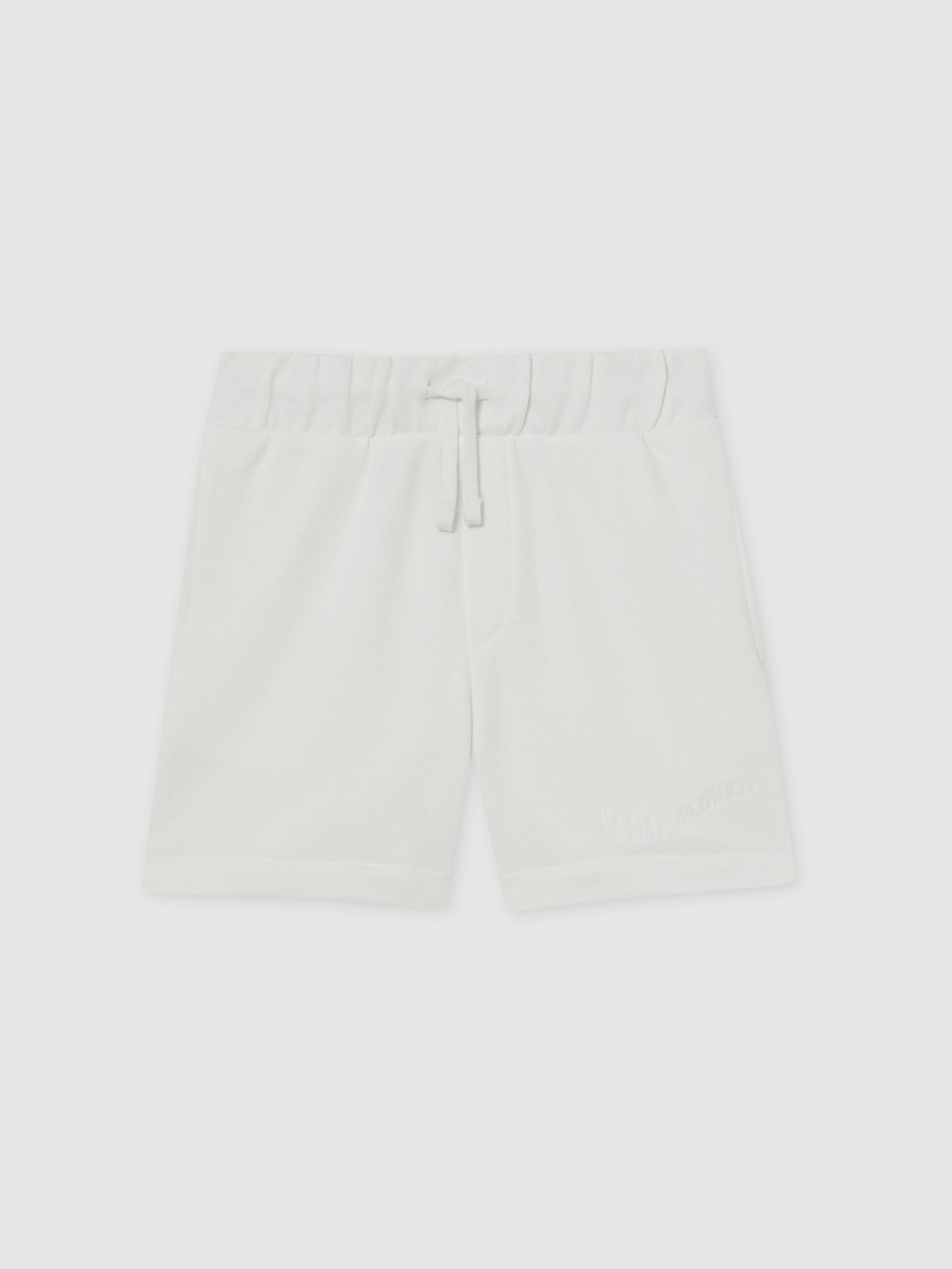 Cotton Brand-Embroidered Shorts in Off White (F93822) | HK$520
