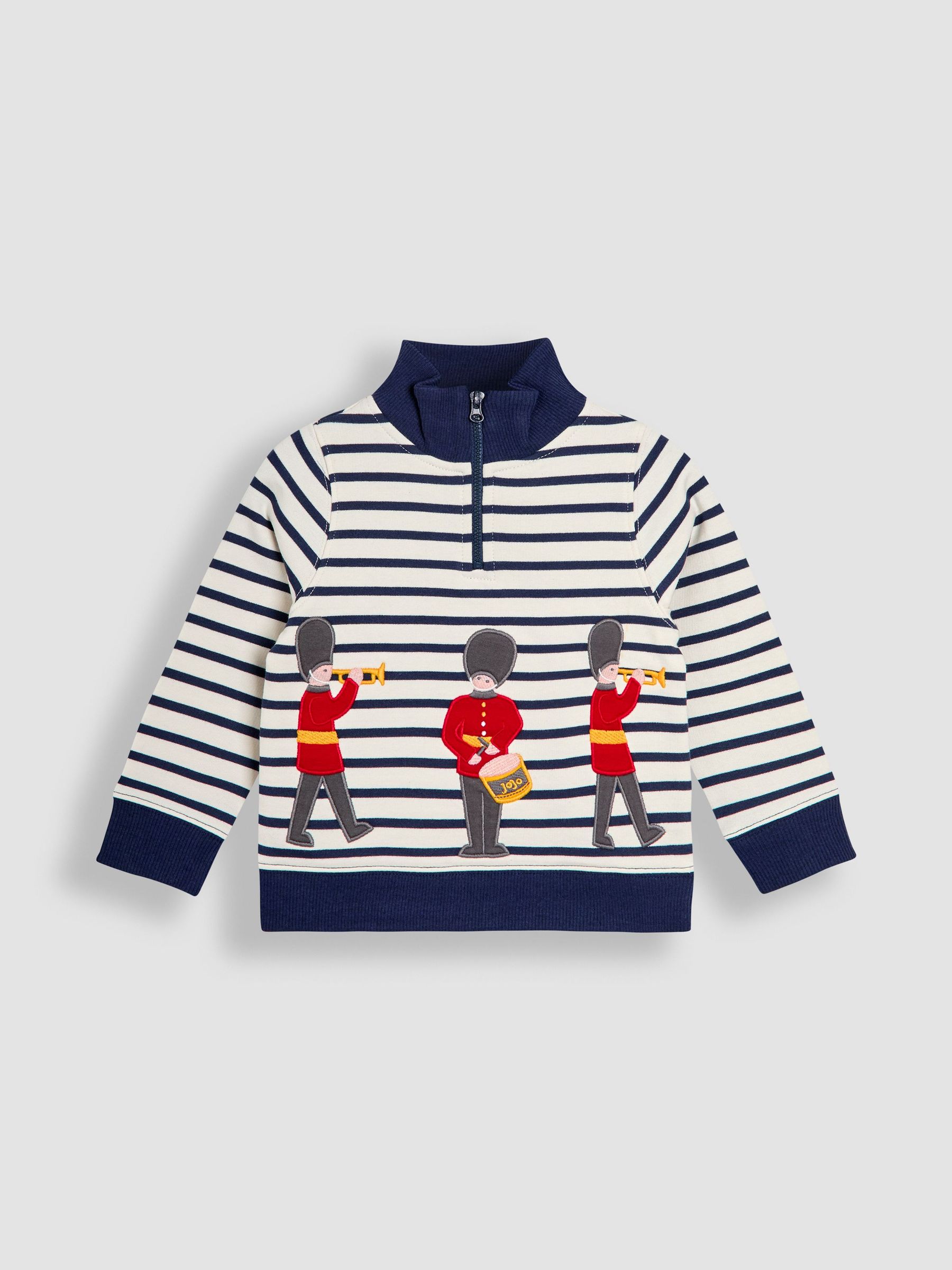 Cream Appliqué Half-Zip Sweatshirt (F96691) | $43 - $48