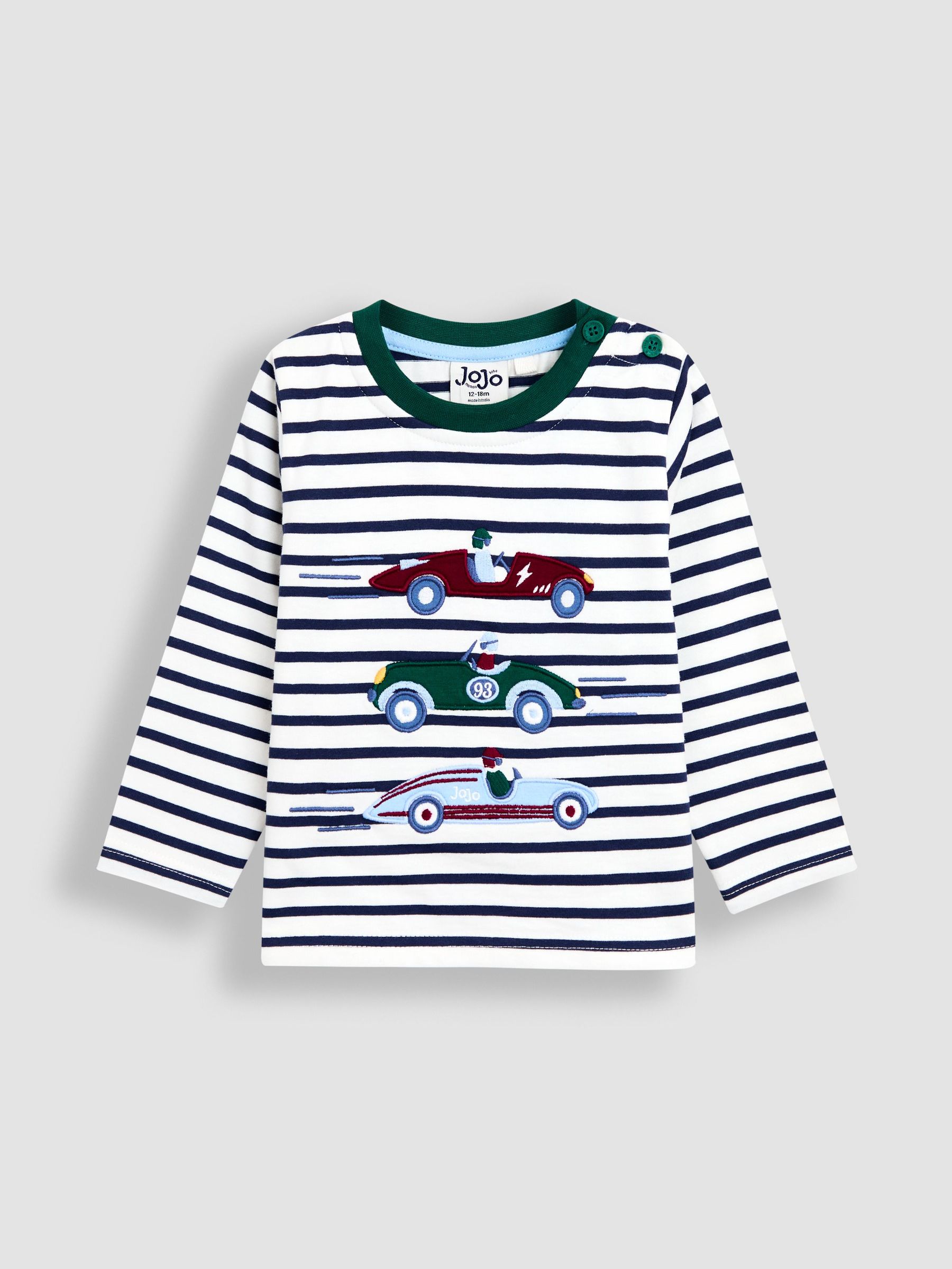 Ecru Racer Appliqué Motif Top (F96696) | $29 - $34