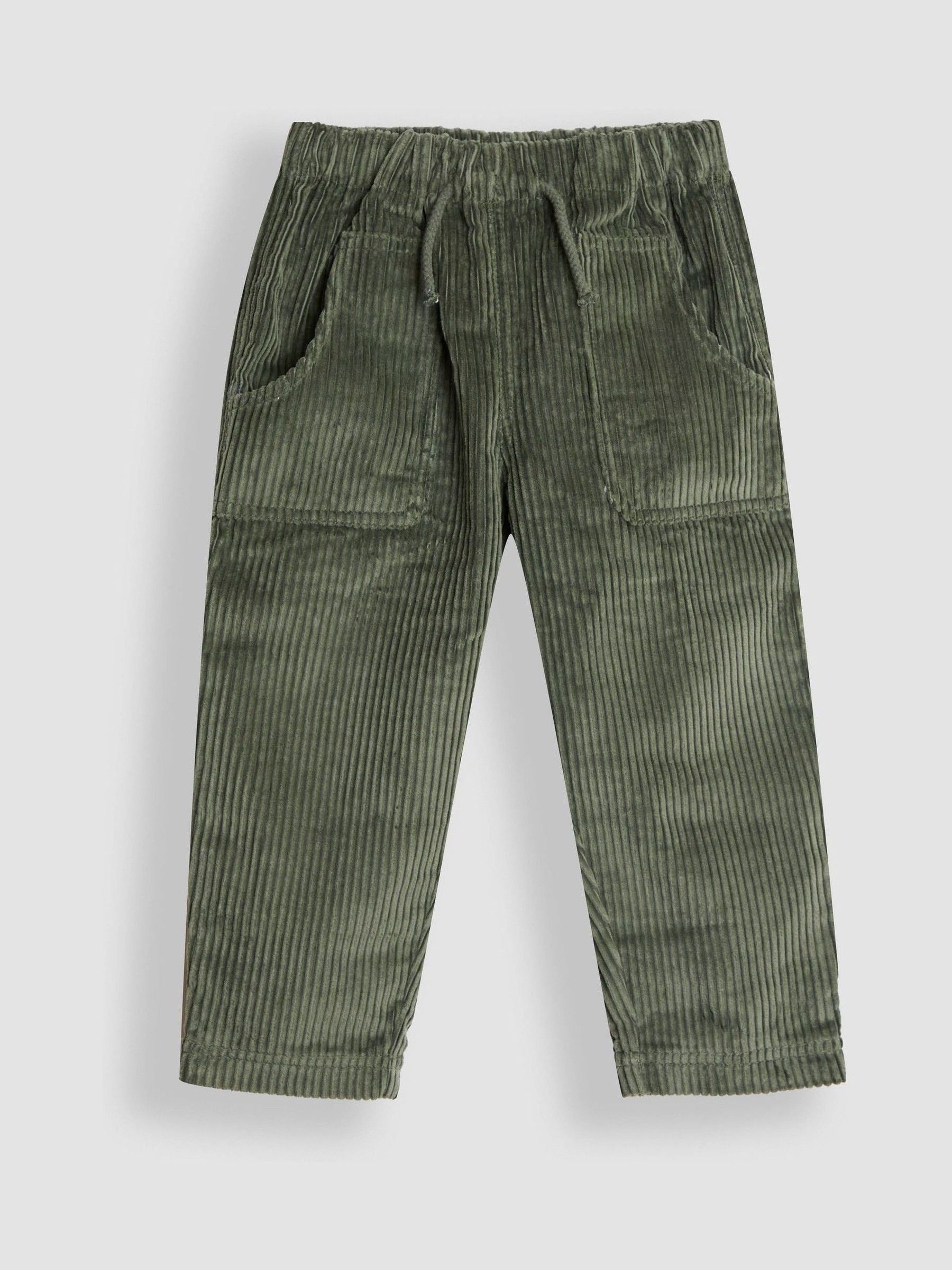 Khaki Green Cord Pull On Trousers (F96704) | $38 - $41